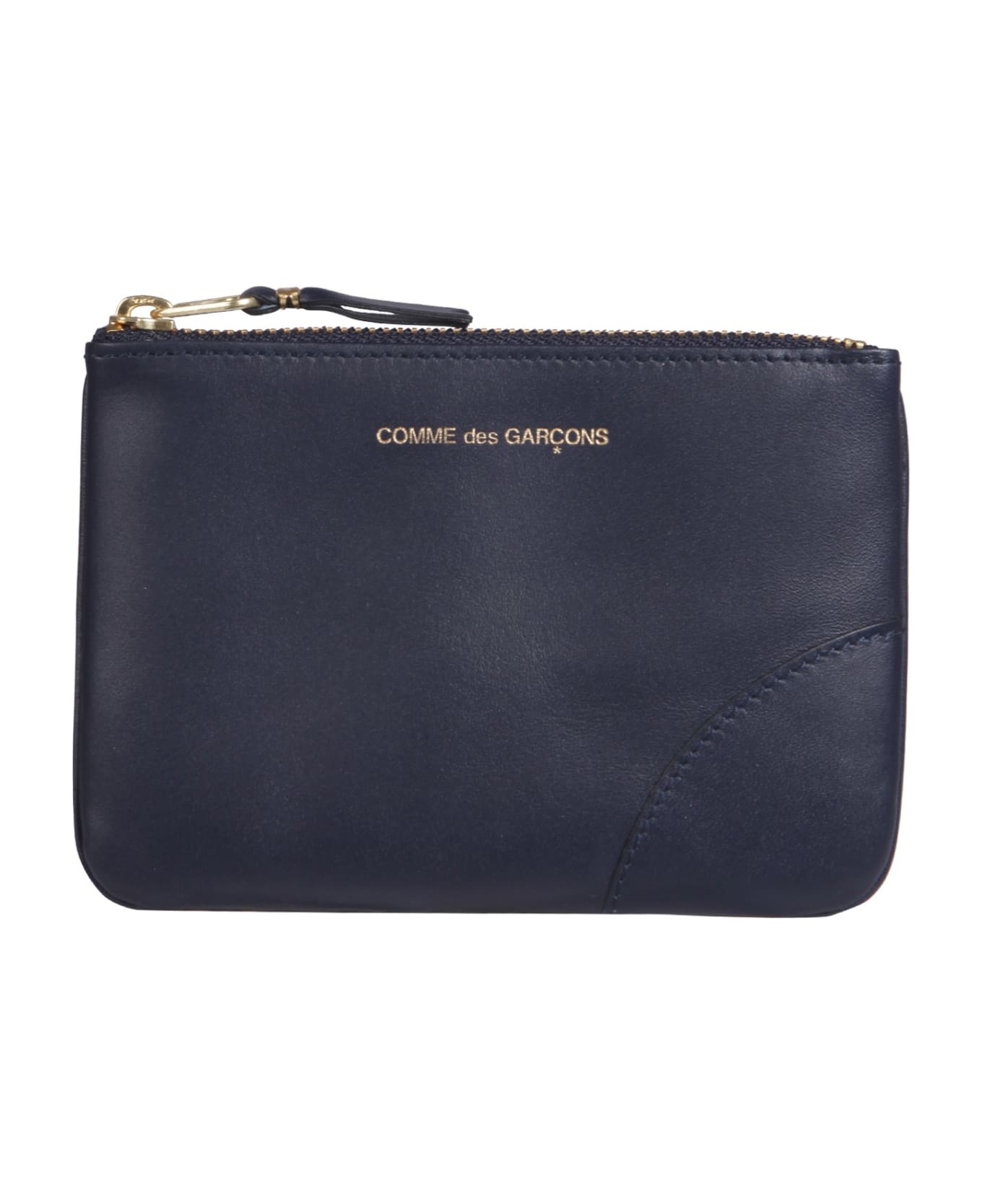 Comme des Garçons Wallet Small Clutch With Zipper - Navy