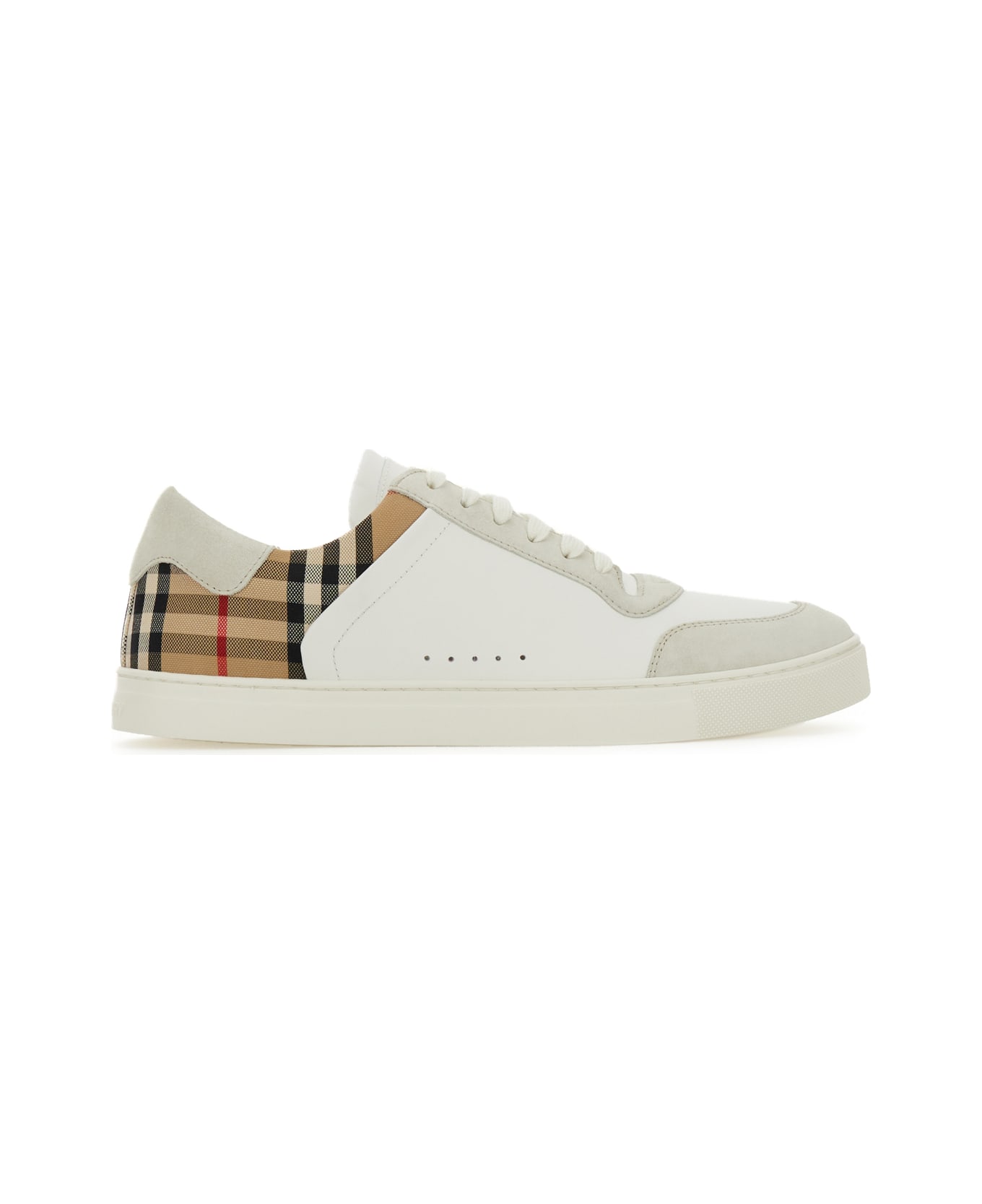 Burberry Multicolor Suede And Leather Sneakers - ARCHIVEBEIGEIPCHK