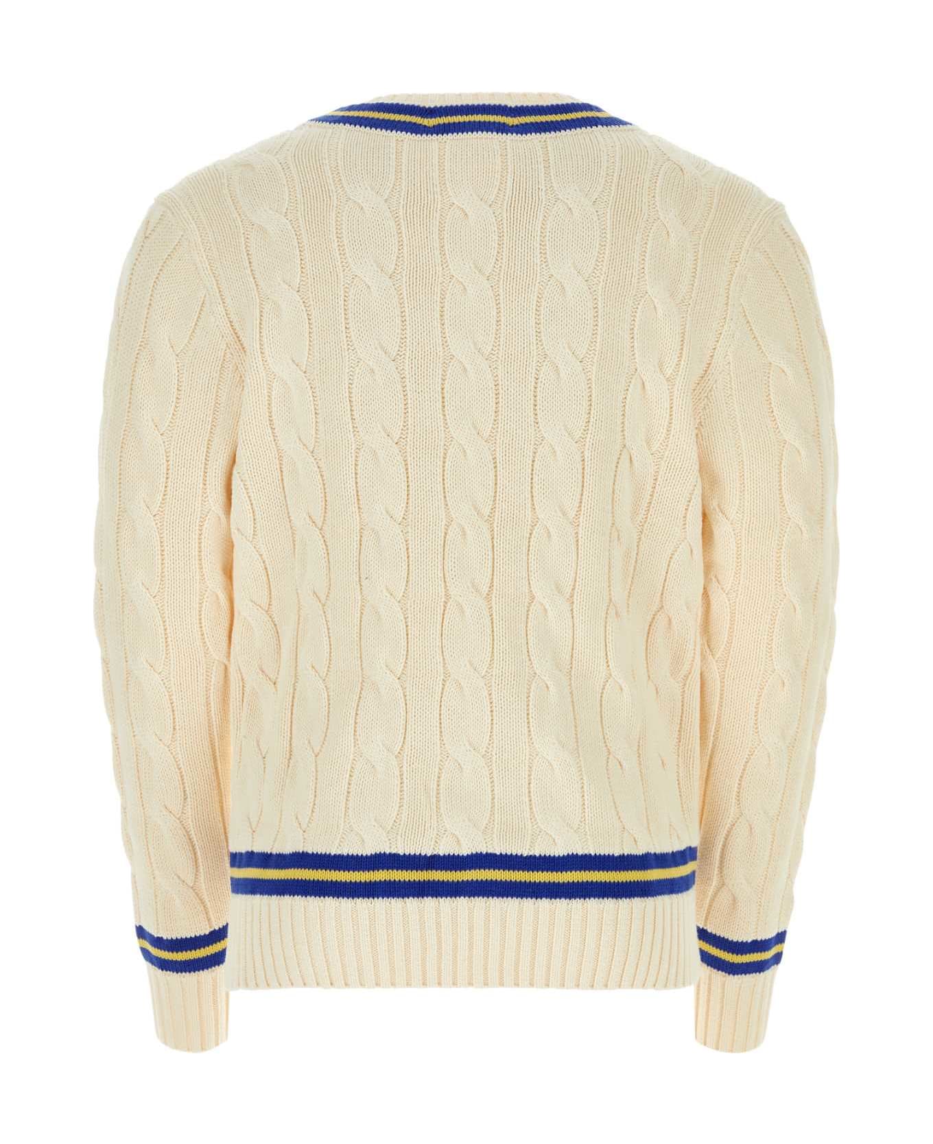 Polo Ralph Lauren Cream Cotton Sweater - CREAM