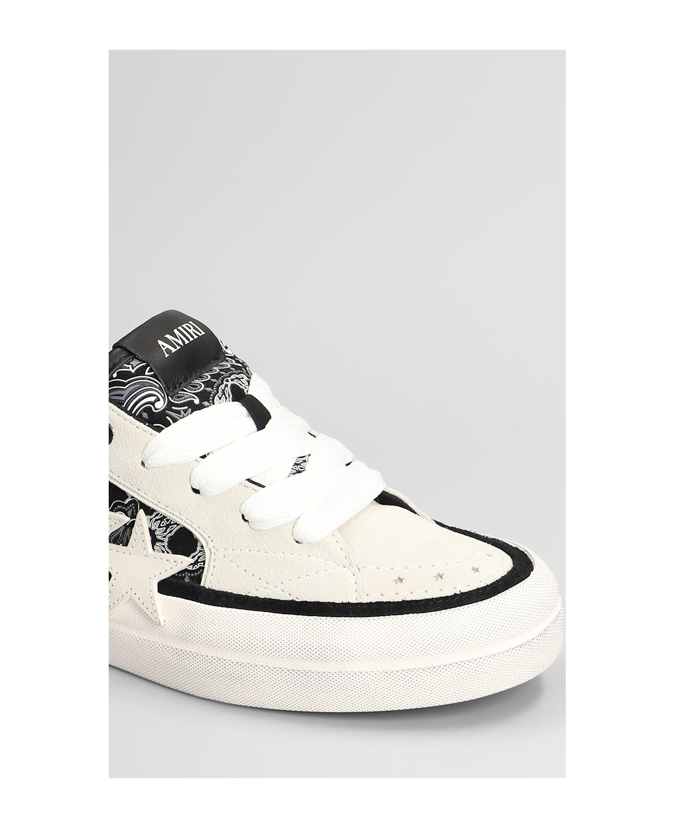 AMIRI Bandana Sunset Skate Sneakers In Black Suede - black