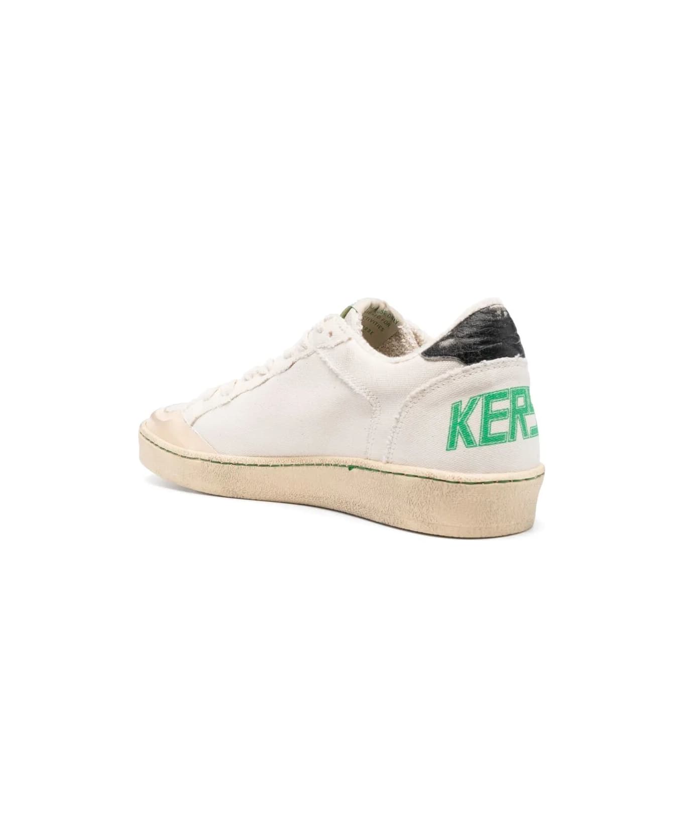 Golden Goose Ball Star Low-top Canvas Sneakers - WH/VANILLA/BLK