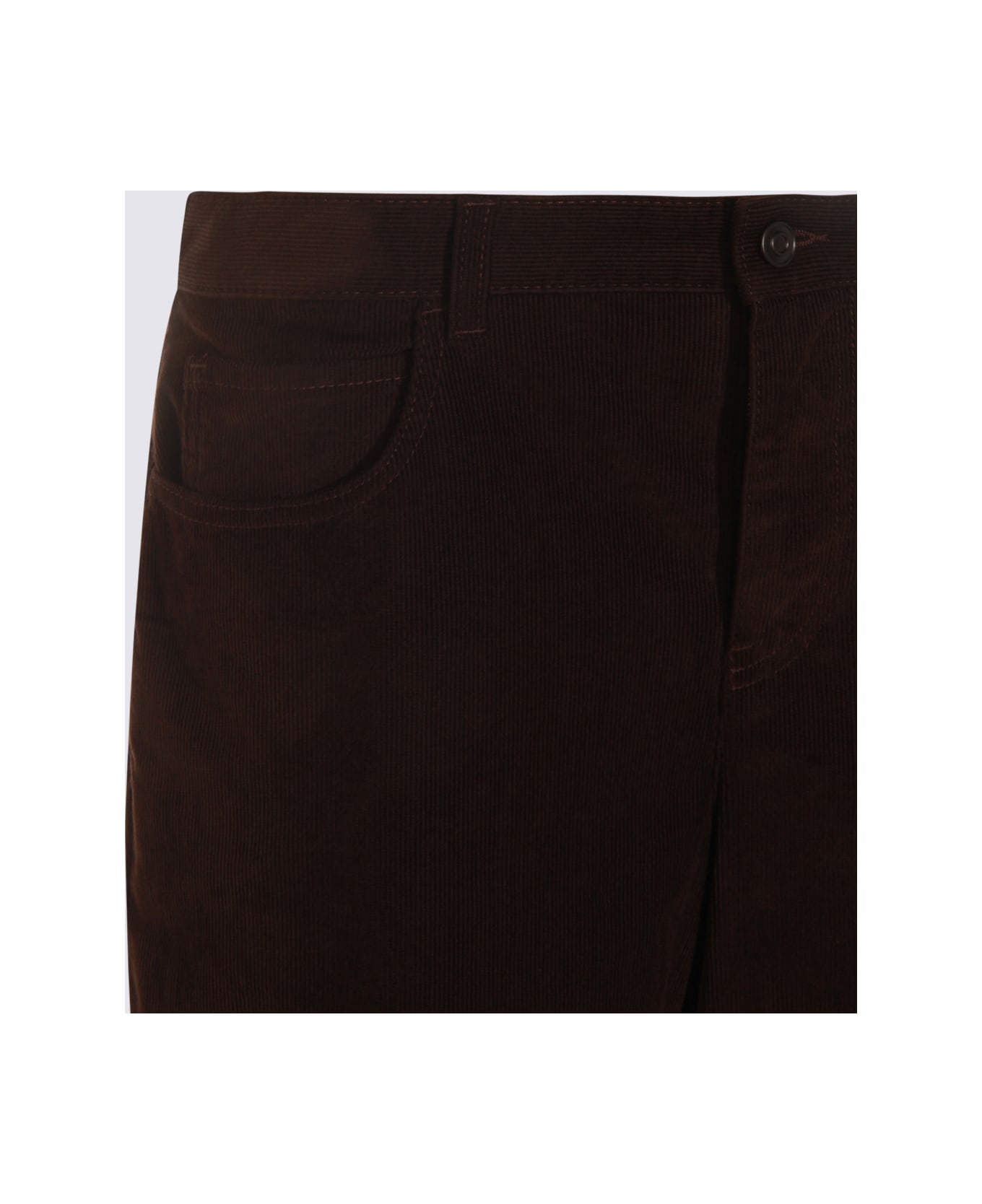 The Row Brown Cotton Pants - Brown