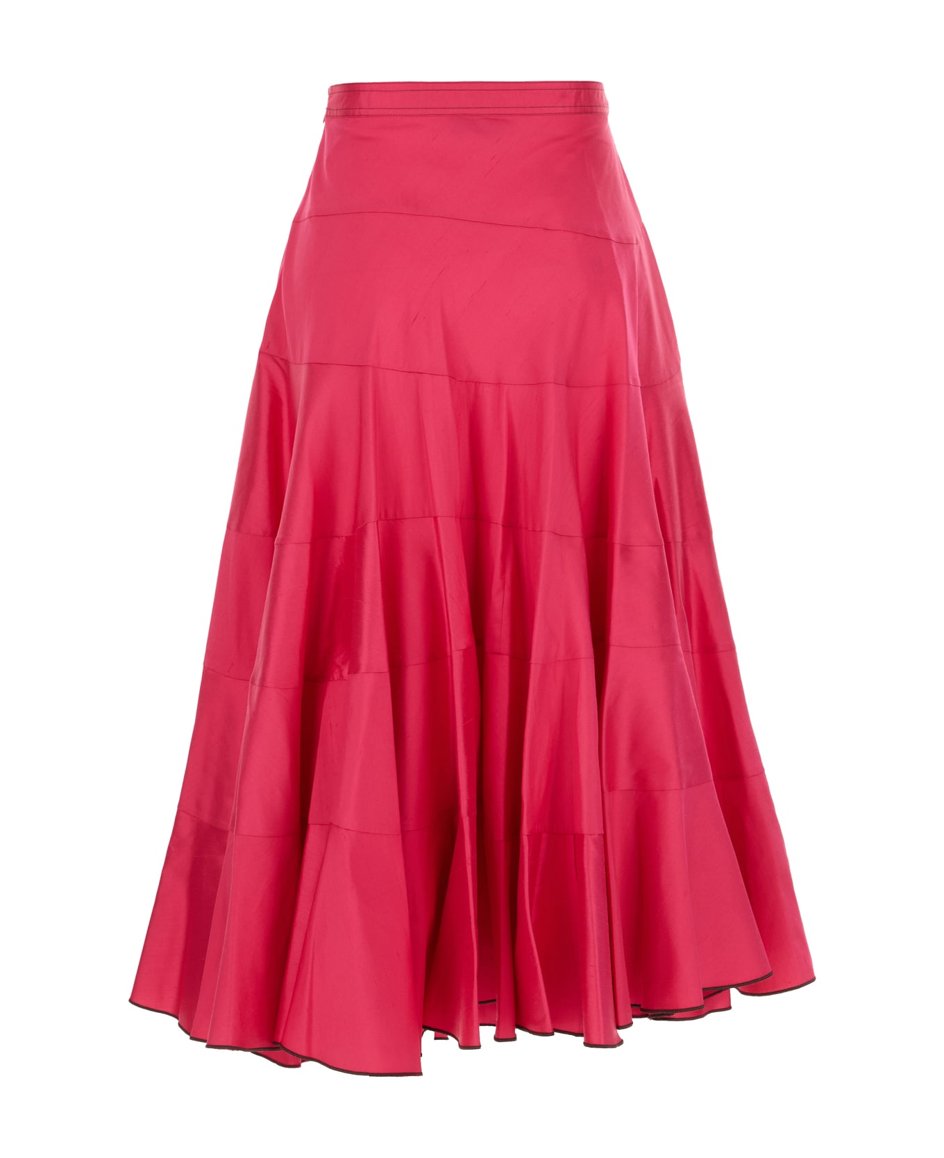 Tory Burch Fuchsia Silk Skirt - Rosa