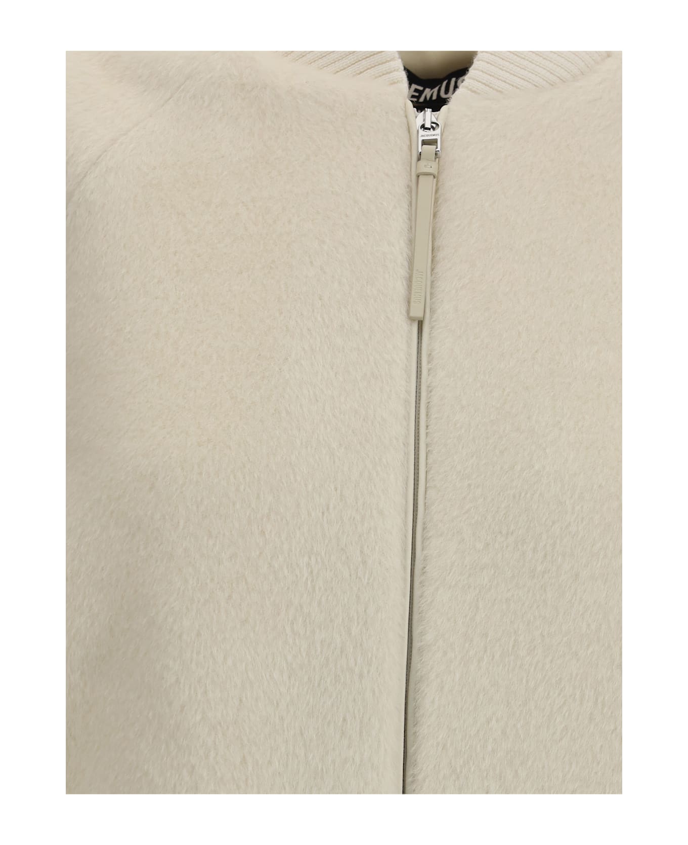 Jacquemus The Le Blouson Pilu Jacket In White Alpaca Wool