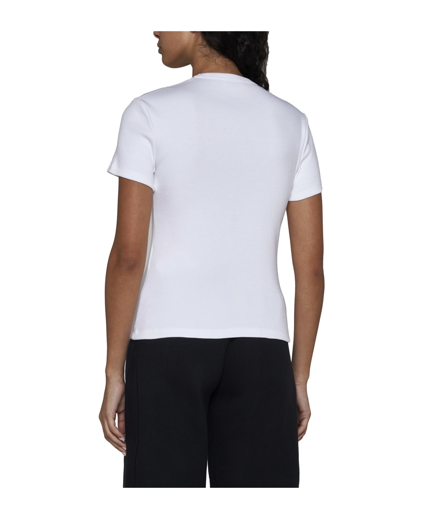 Off-White White T-shirt With Logo - White BLACK Tシャツ