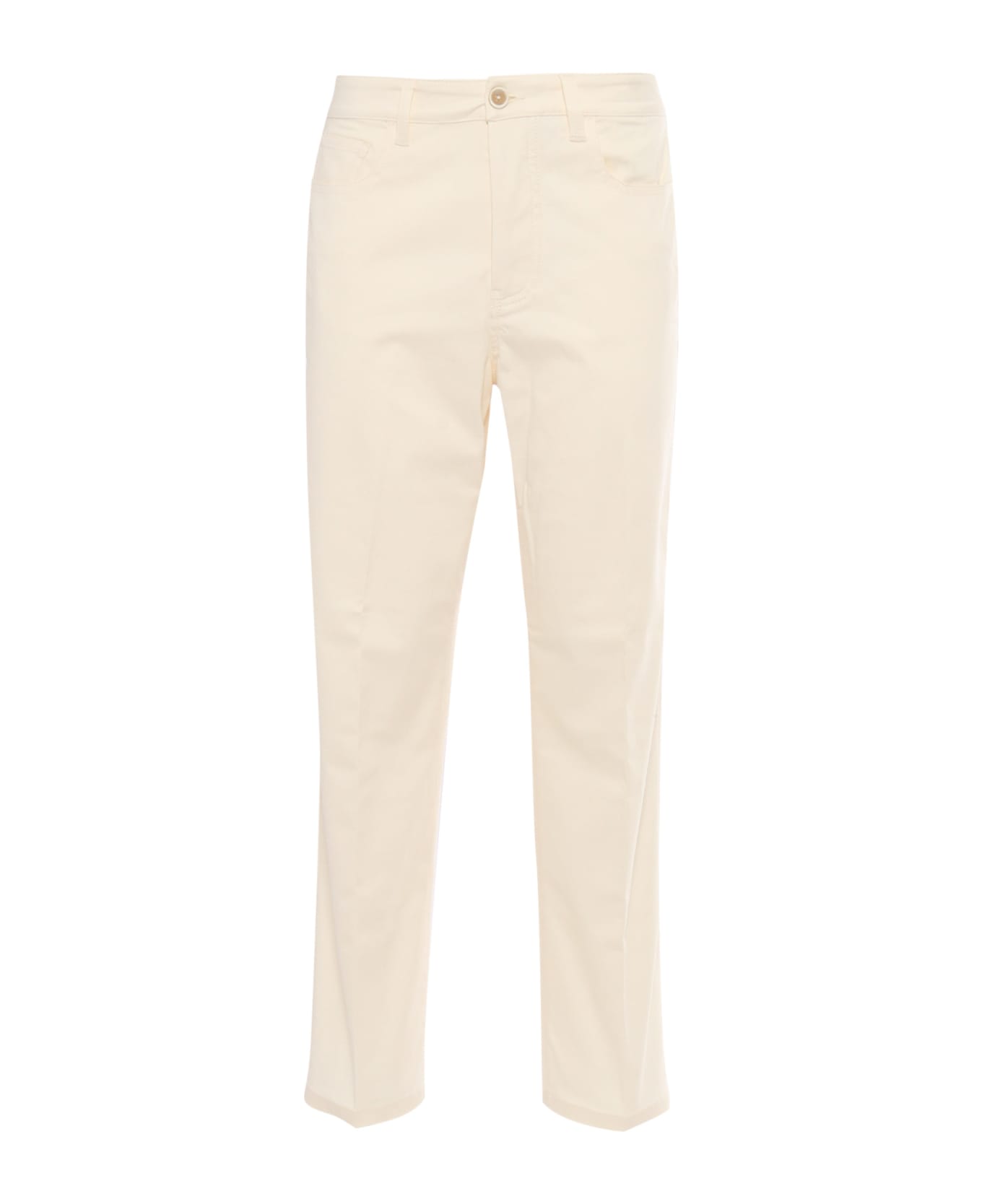 Fabiana Filippi Cotton Gabardine 5 Pocket Trousers - WHITE