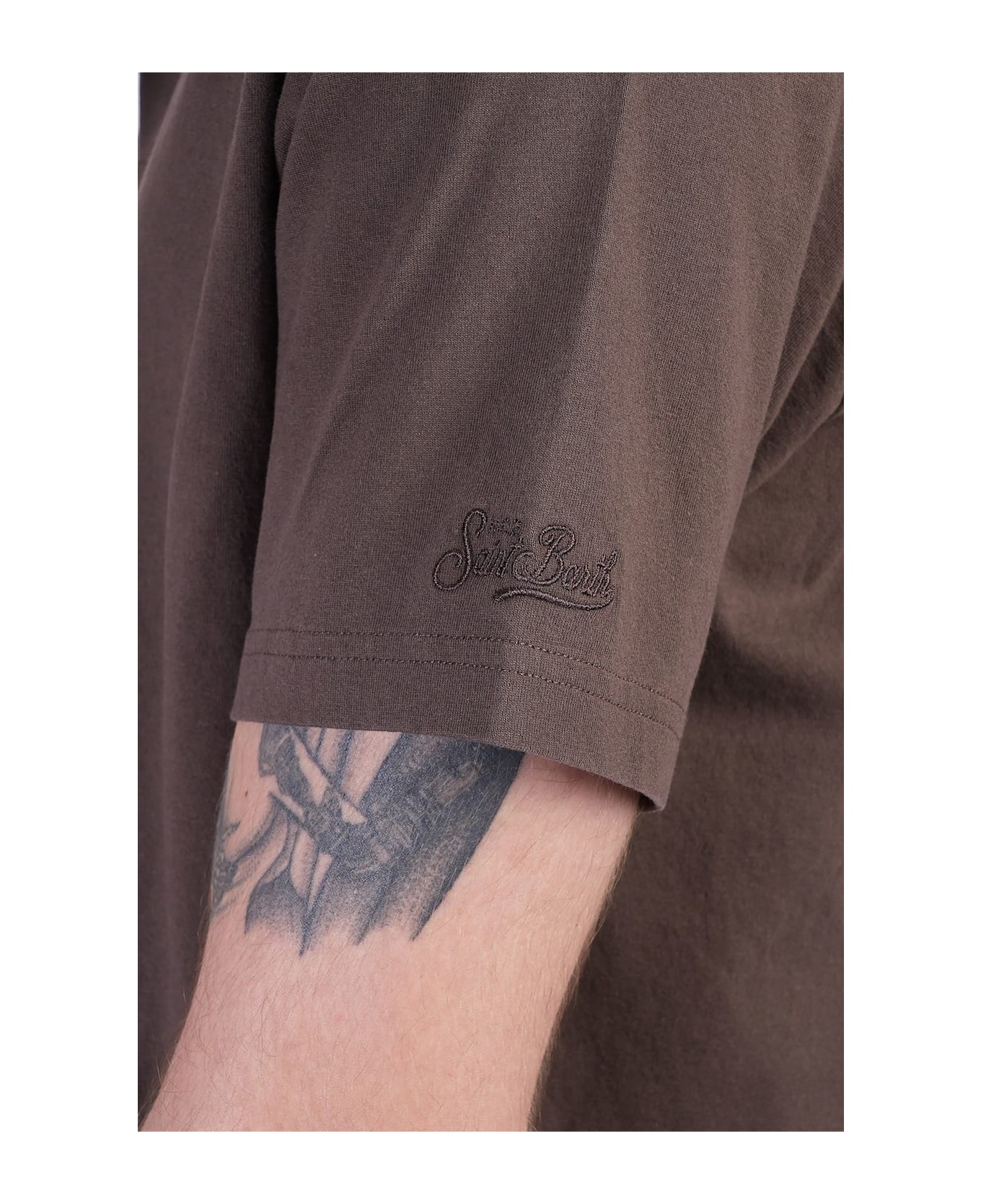 MC2 Saint Barth Brighton Polo In Brown Cotton - brown