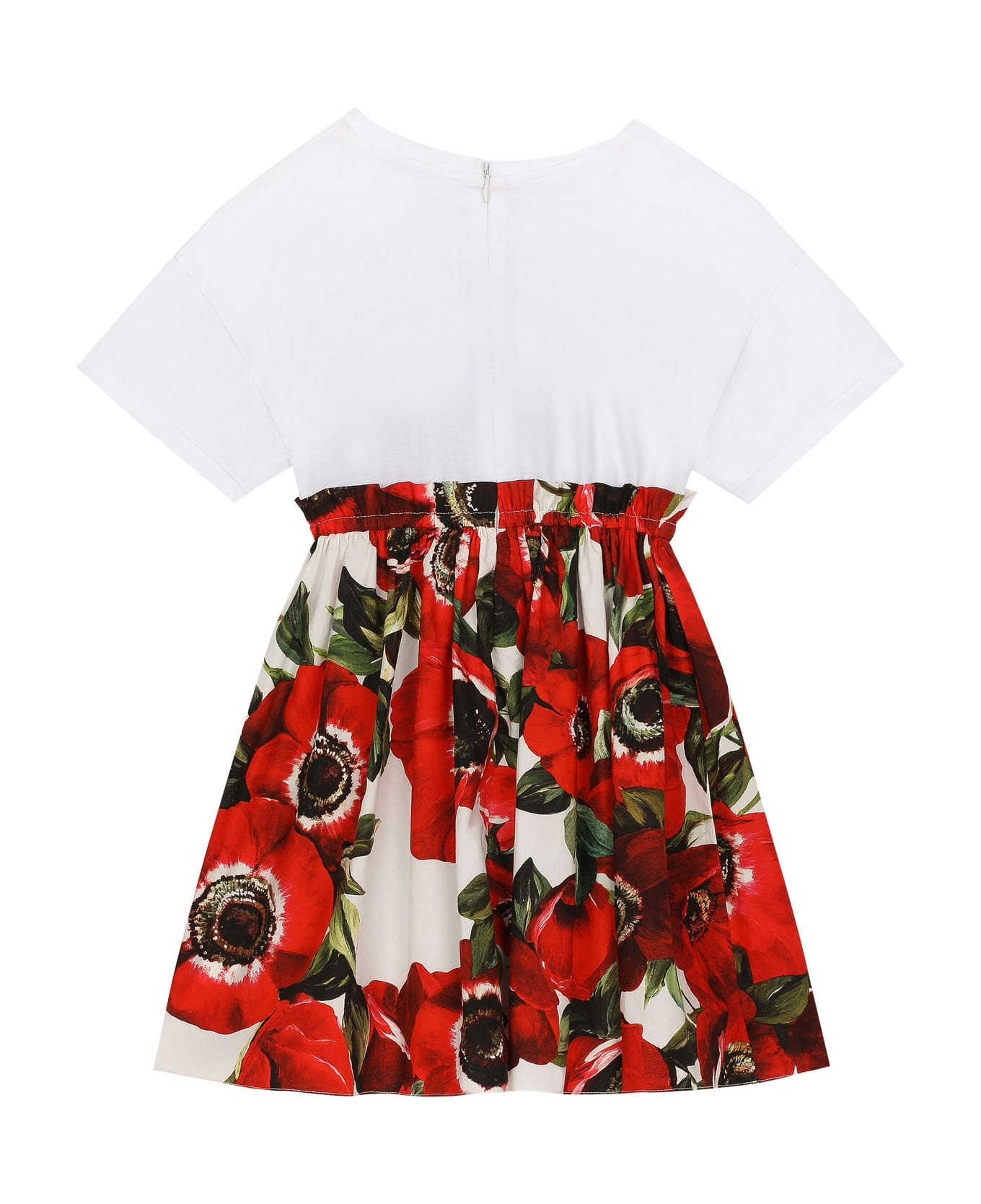 Dolce & Gabbana Jersey Dress With Anemone Flower Print - Multicolor
