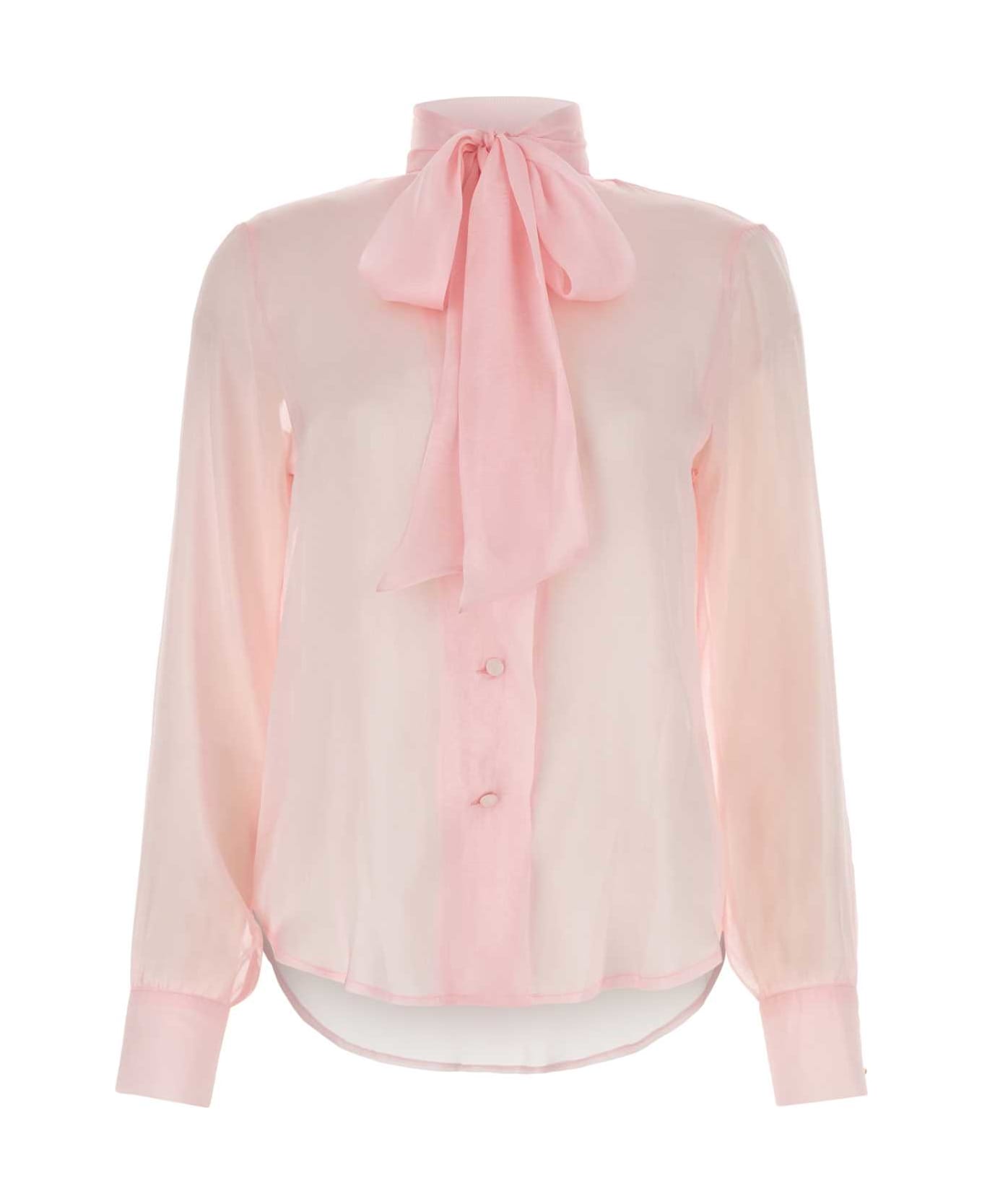 Hebe Studio Pink Chiffon Ava Shirt - PINK
