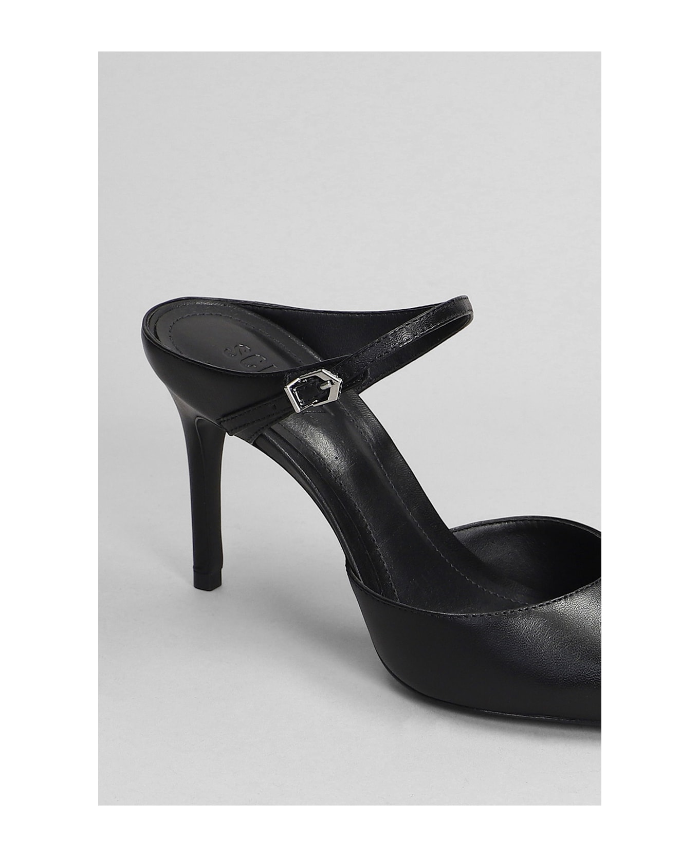 Schutz Laura Mule Slipper-mule In Black Leather - black