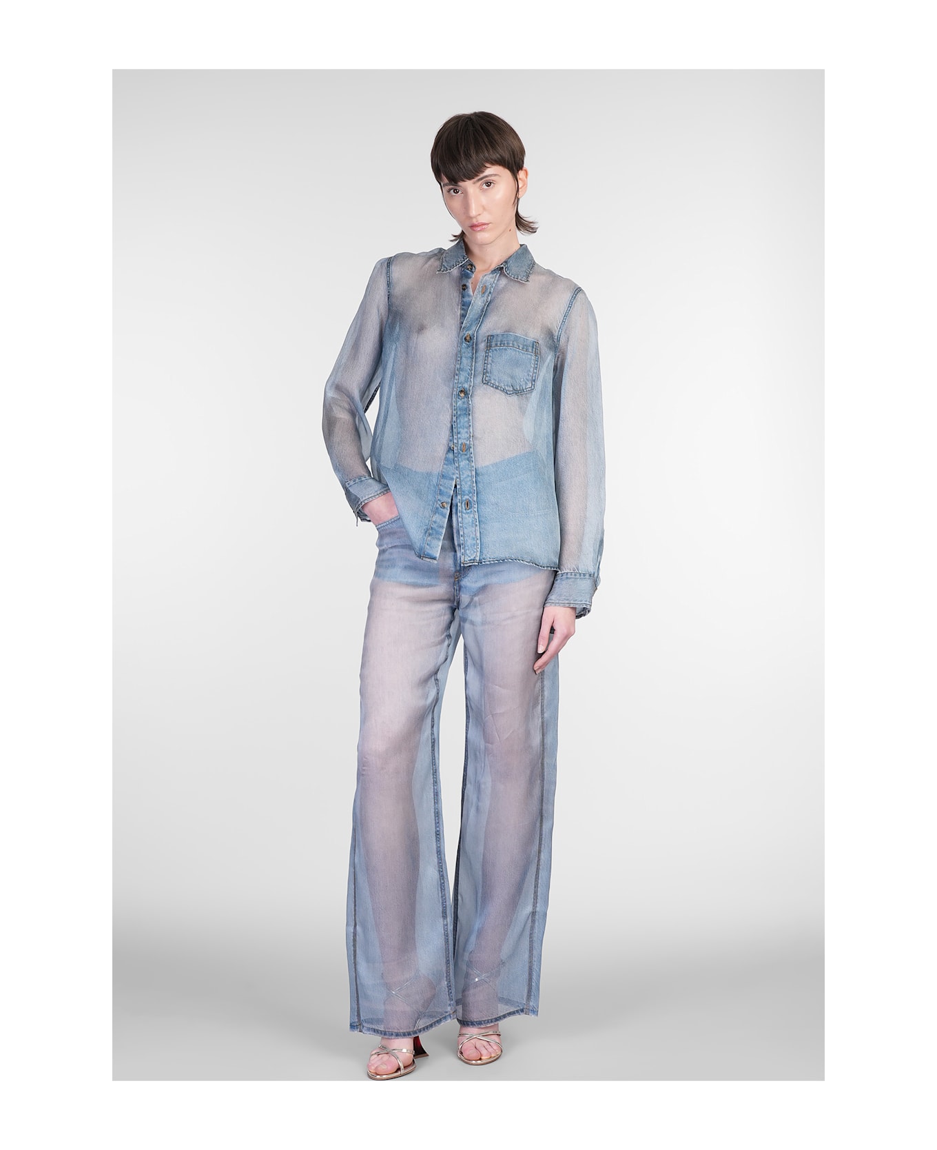 Haikure Winona Jeans In Blue Cotton - blue