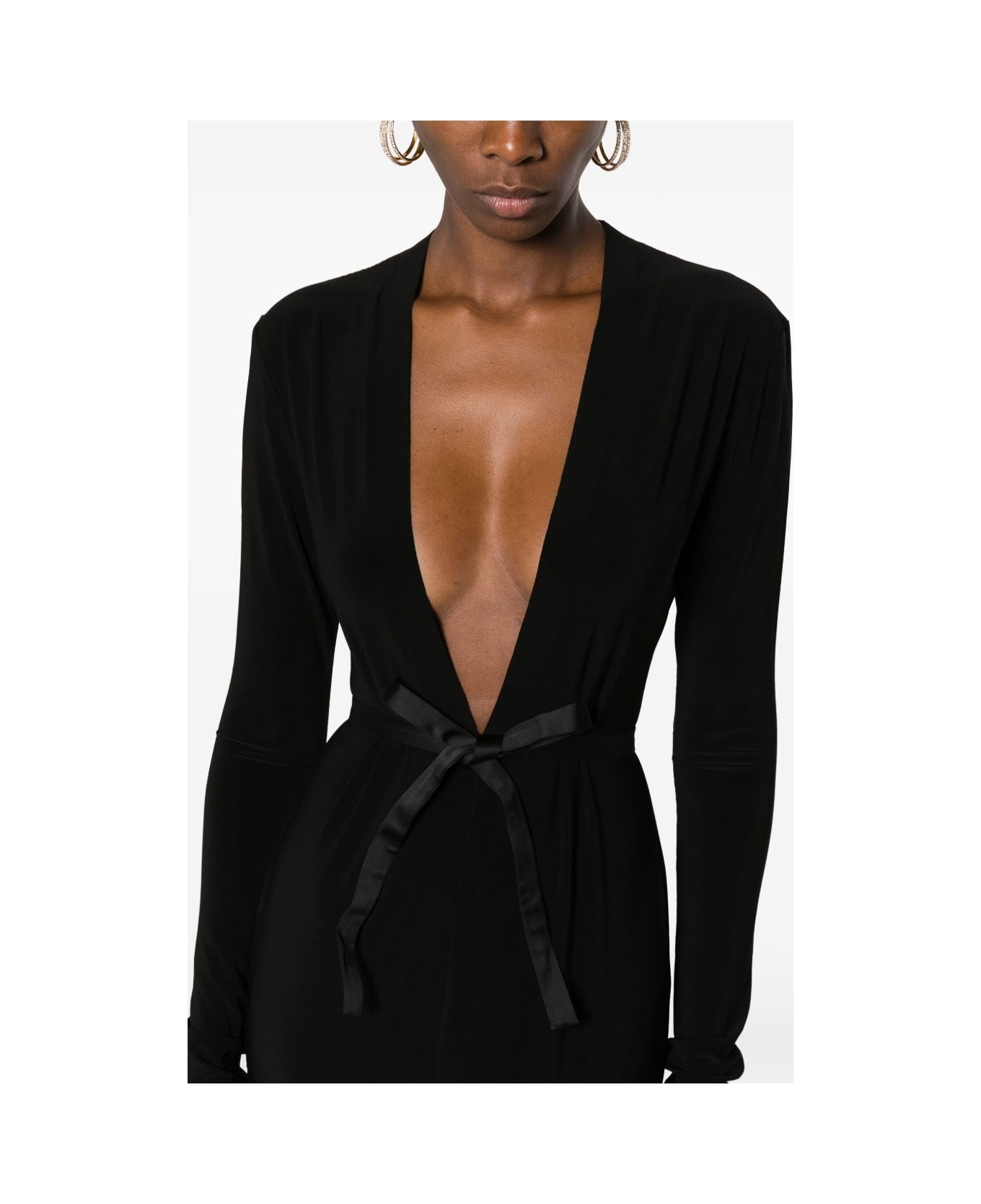 Norma Kamali V-neck Maxi Dress - Black