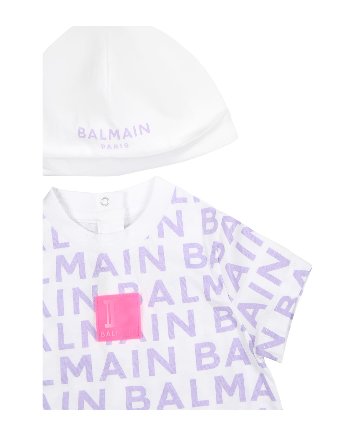 Balmain Purple Set For Baby Girl With Debuts - Violet