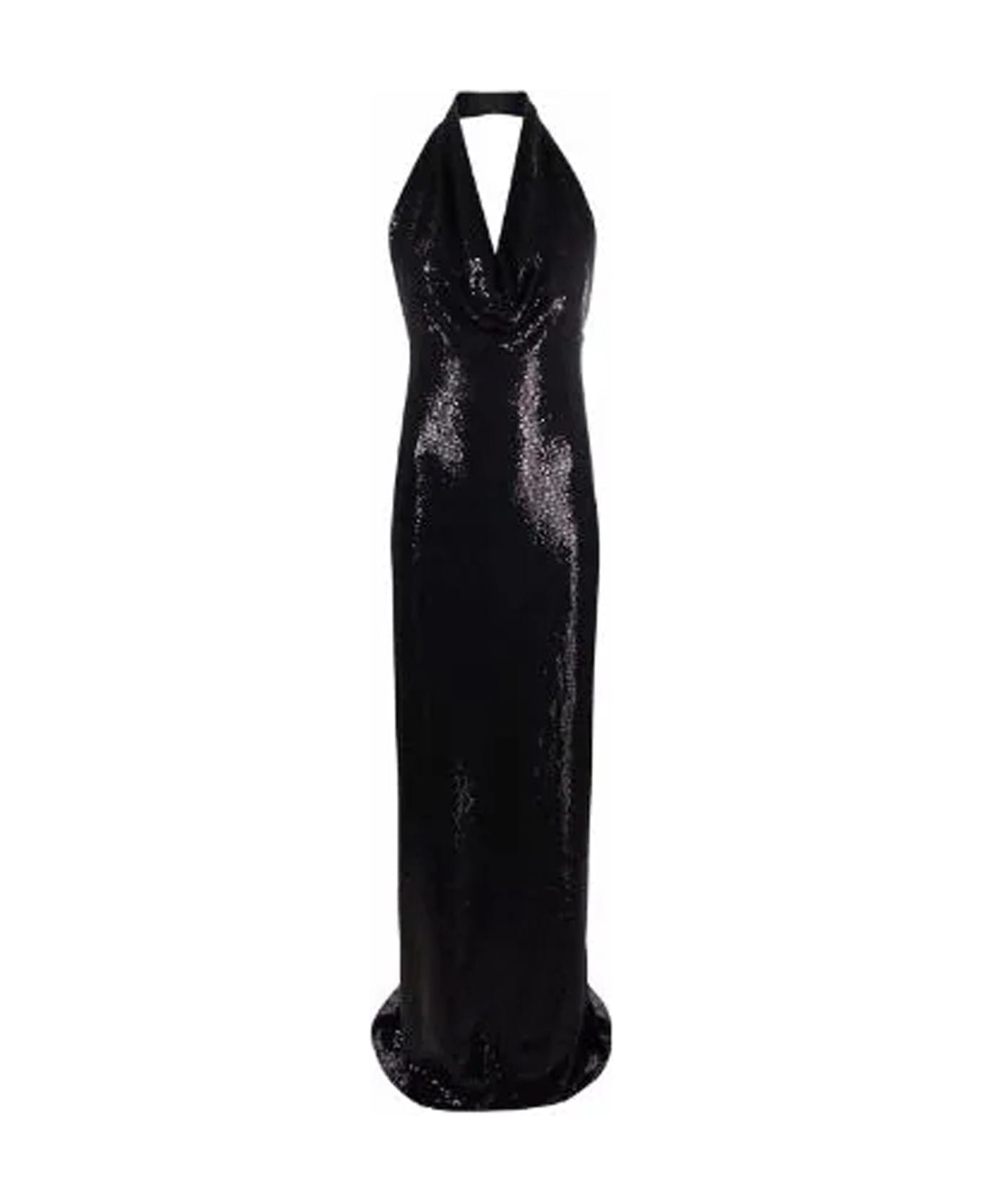 Blanca Vita Sequin-embellished Long Dress - Black ワンピース＆ドレス
