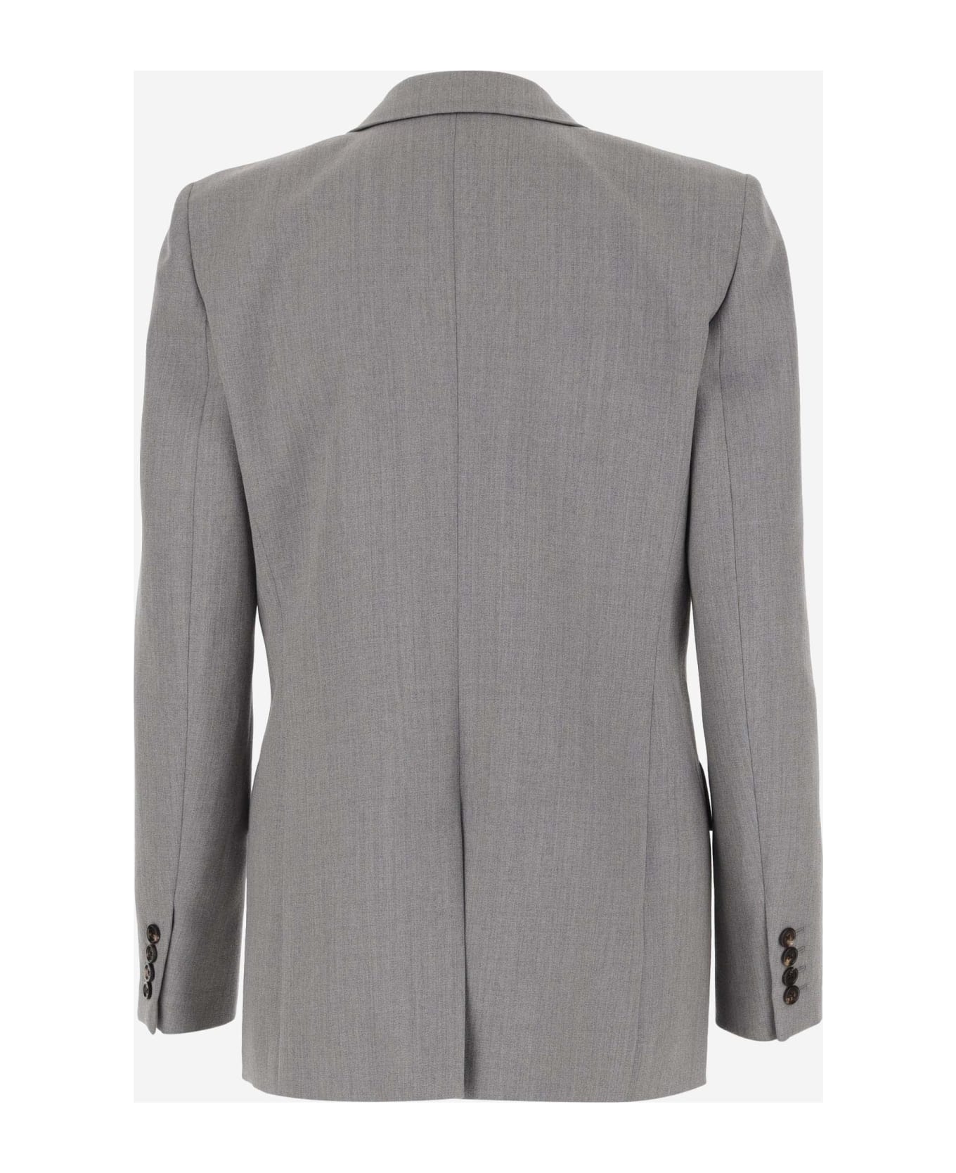 Chloé Single-breasted Wool Jacket - Grey