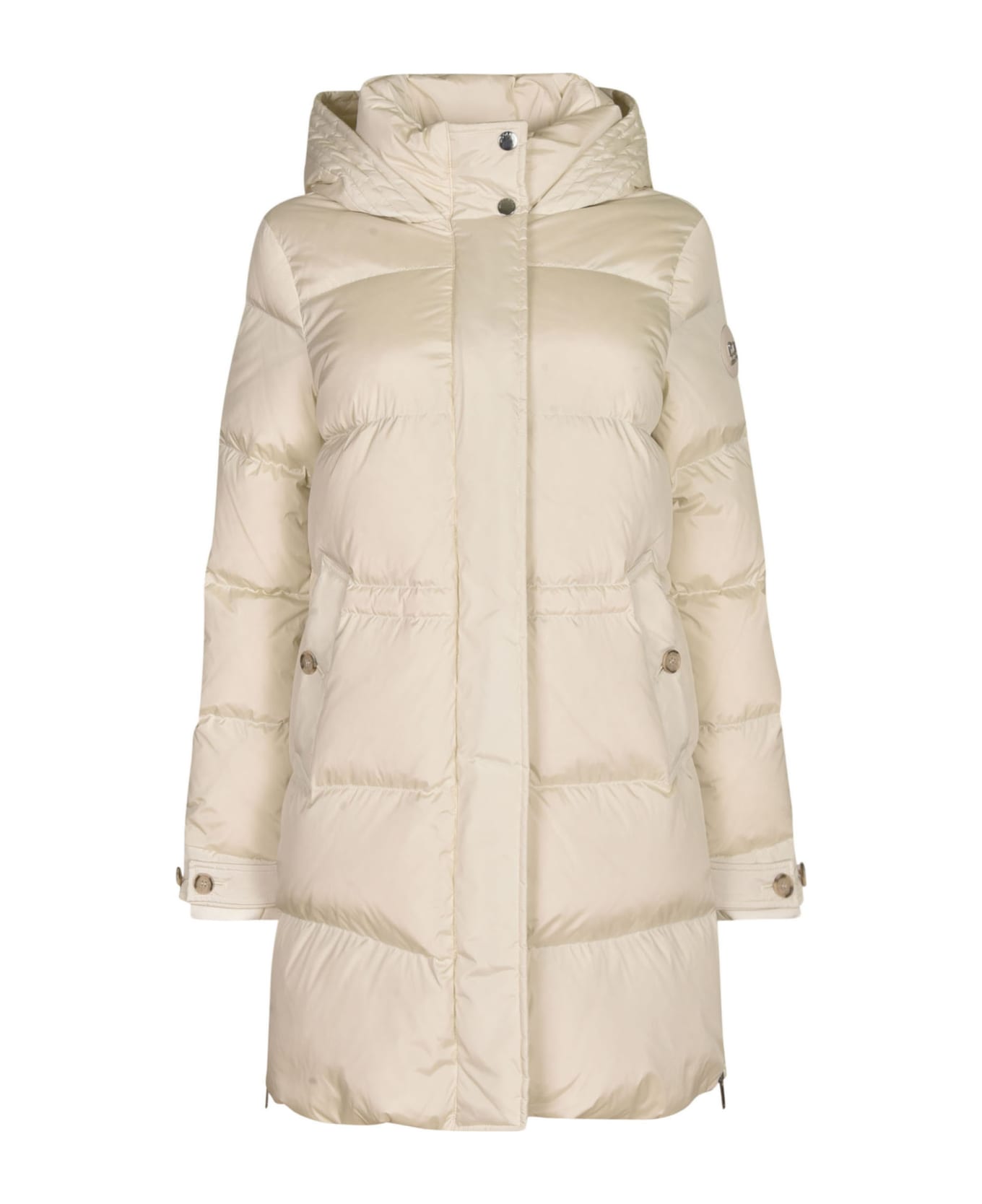 Woolrich Concealed Long Padded Jacket - Cream コート