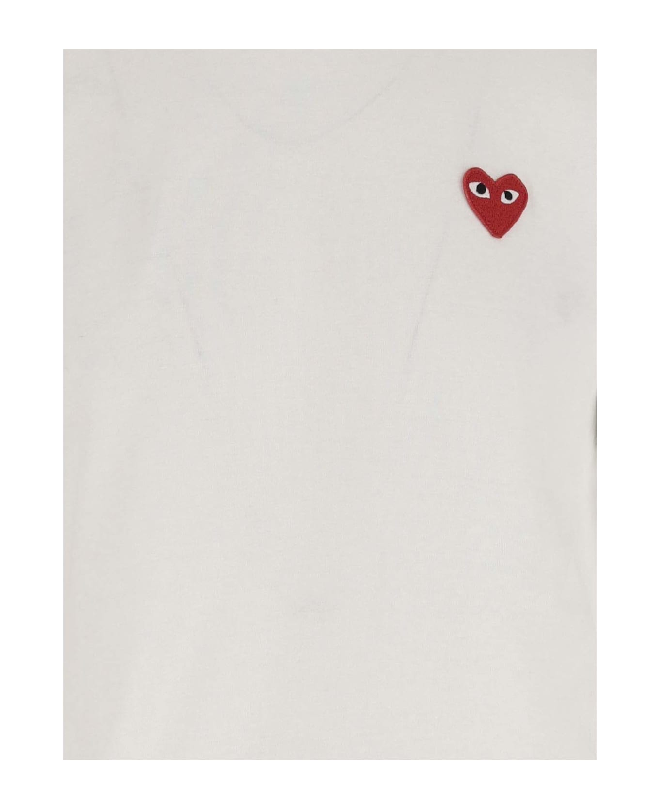 Comme des Garçons Cotton T-shirt With Logo - White