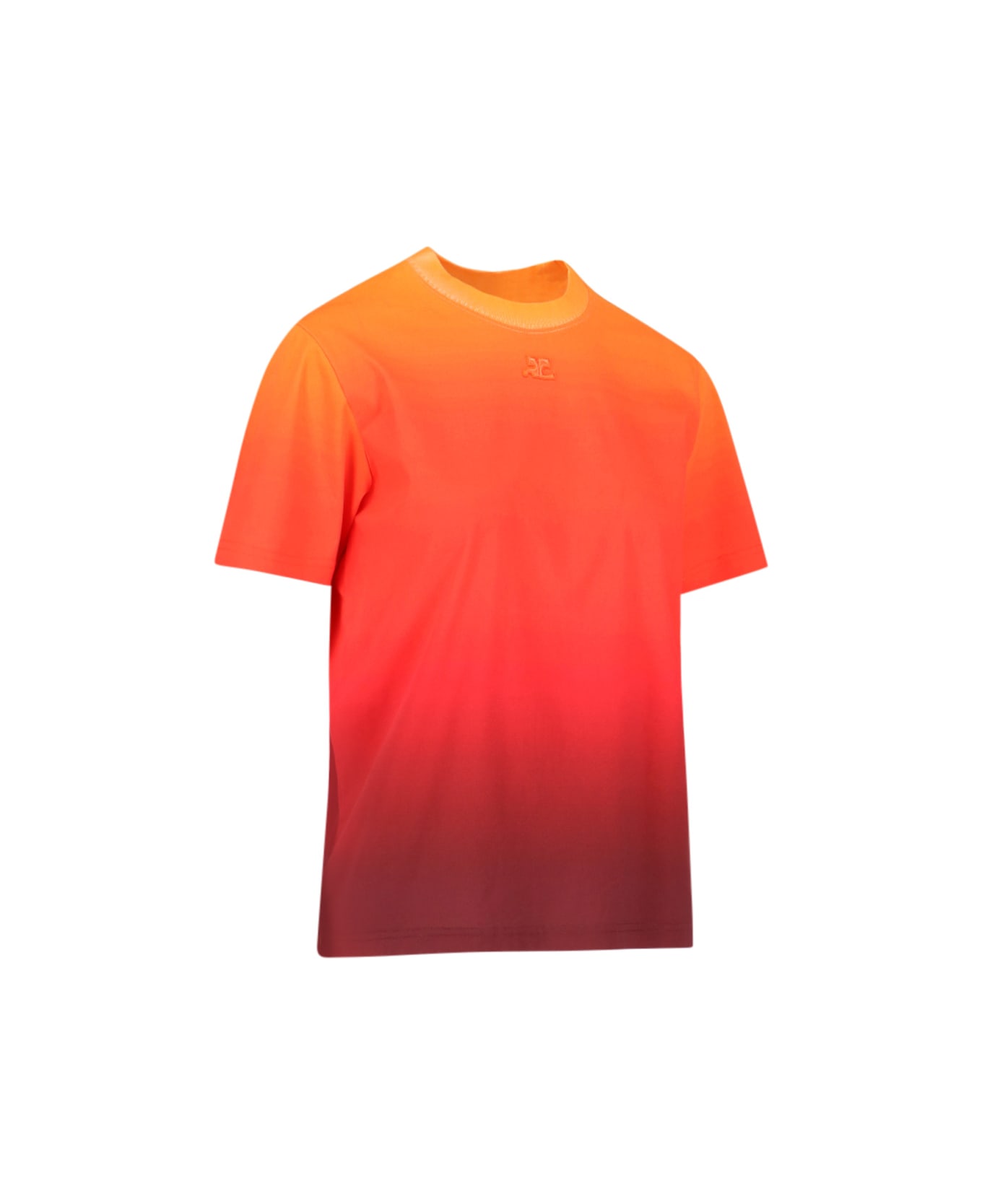 Courrèges 'gradient Sunset' T-shirt - Orange Tシャツ
