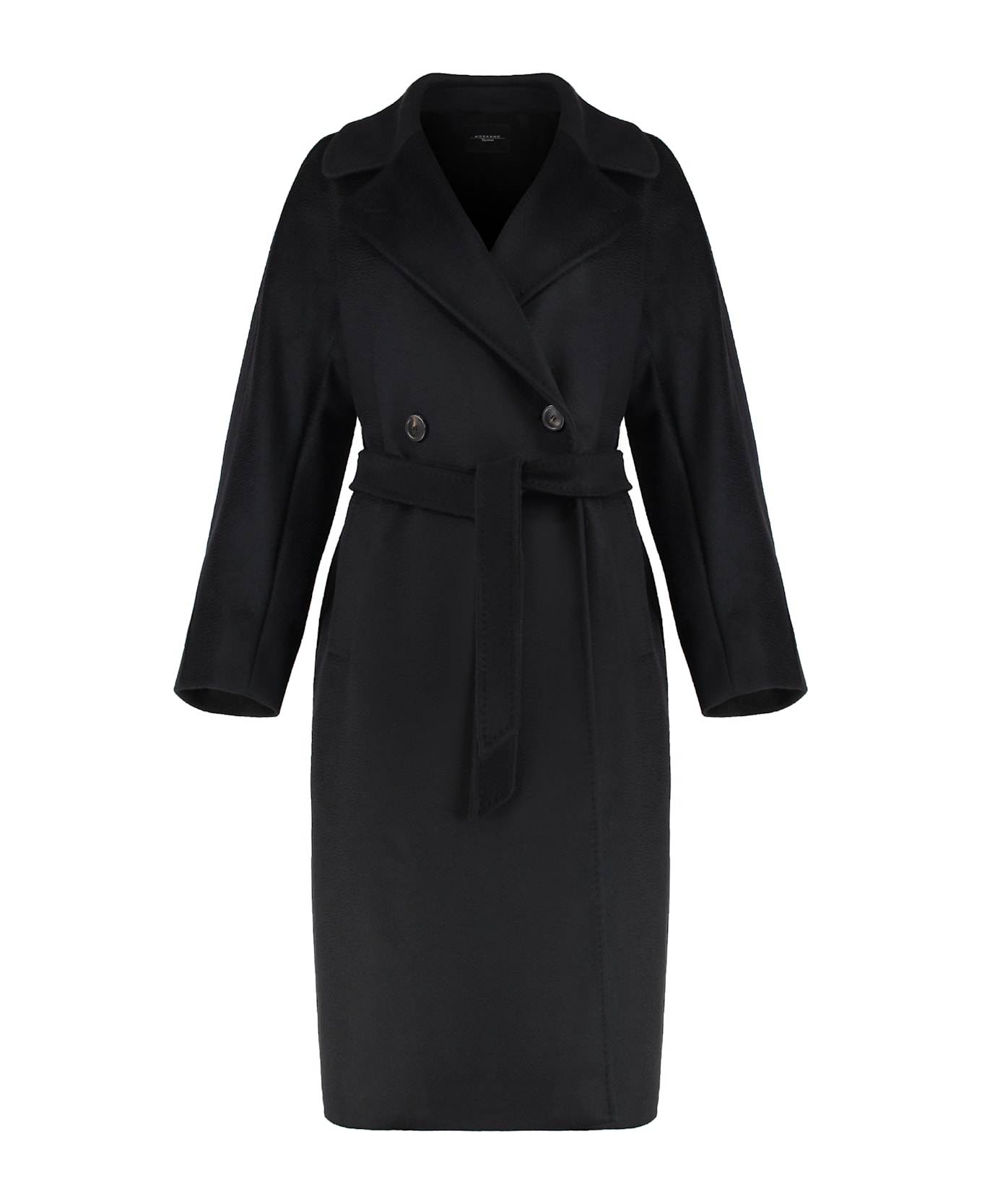 Weekend Max Mara Resina Double-breasted Wool Coat - Nero