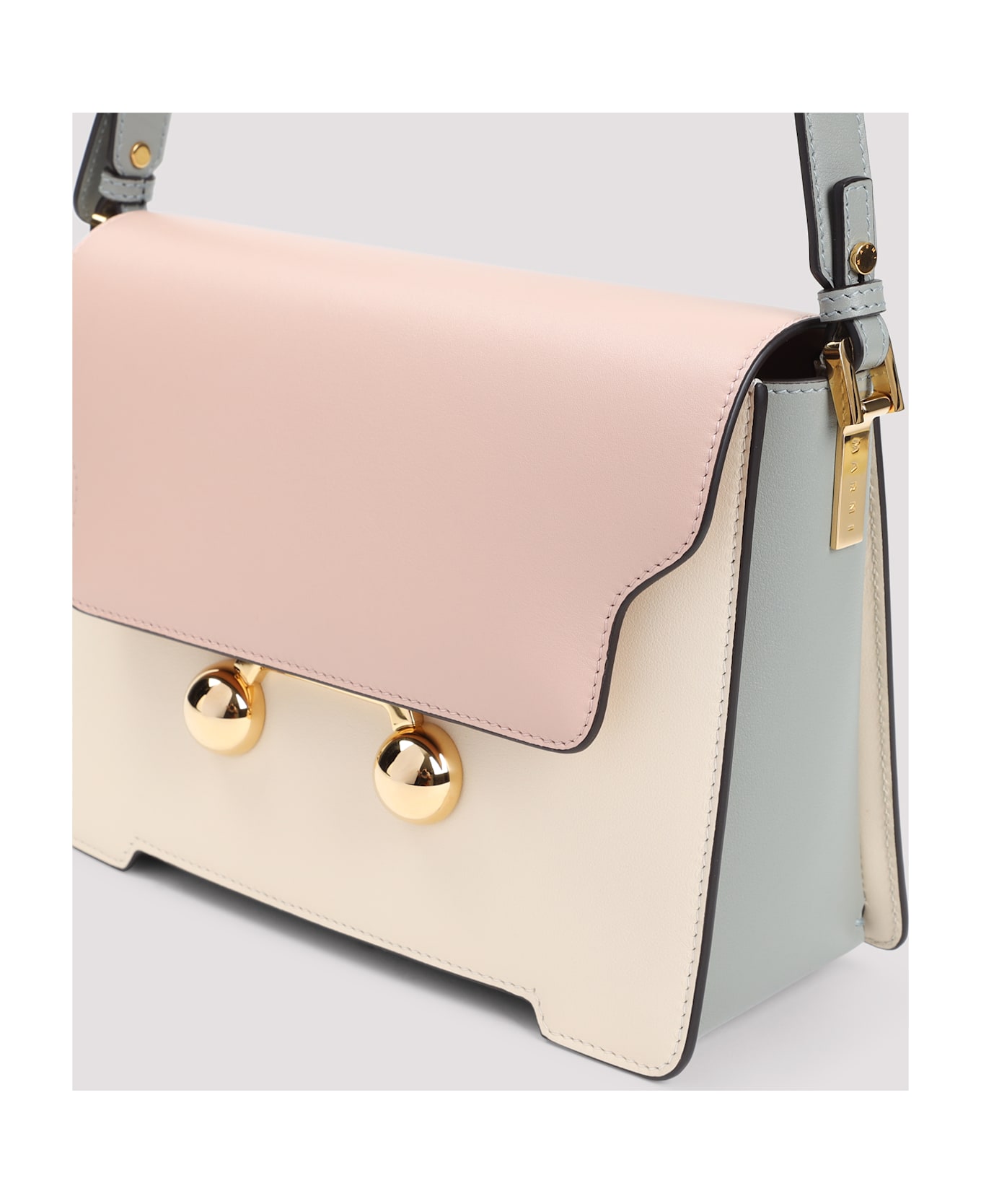 Marni Trunkaroo Shoulder Bag - Camelia Shell Storm