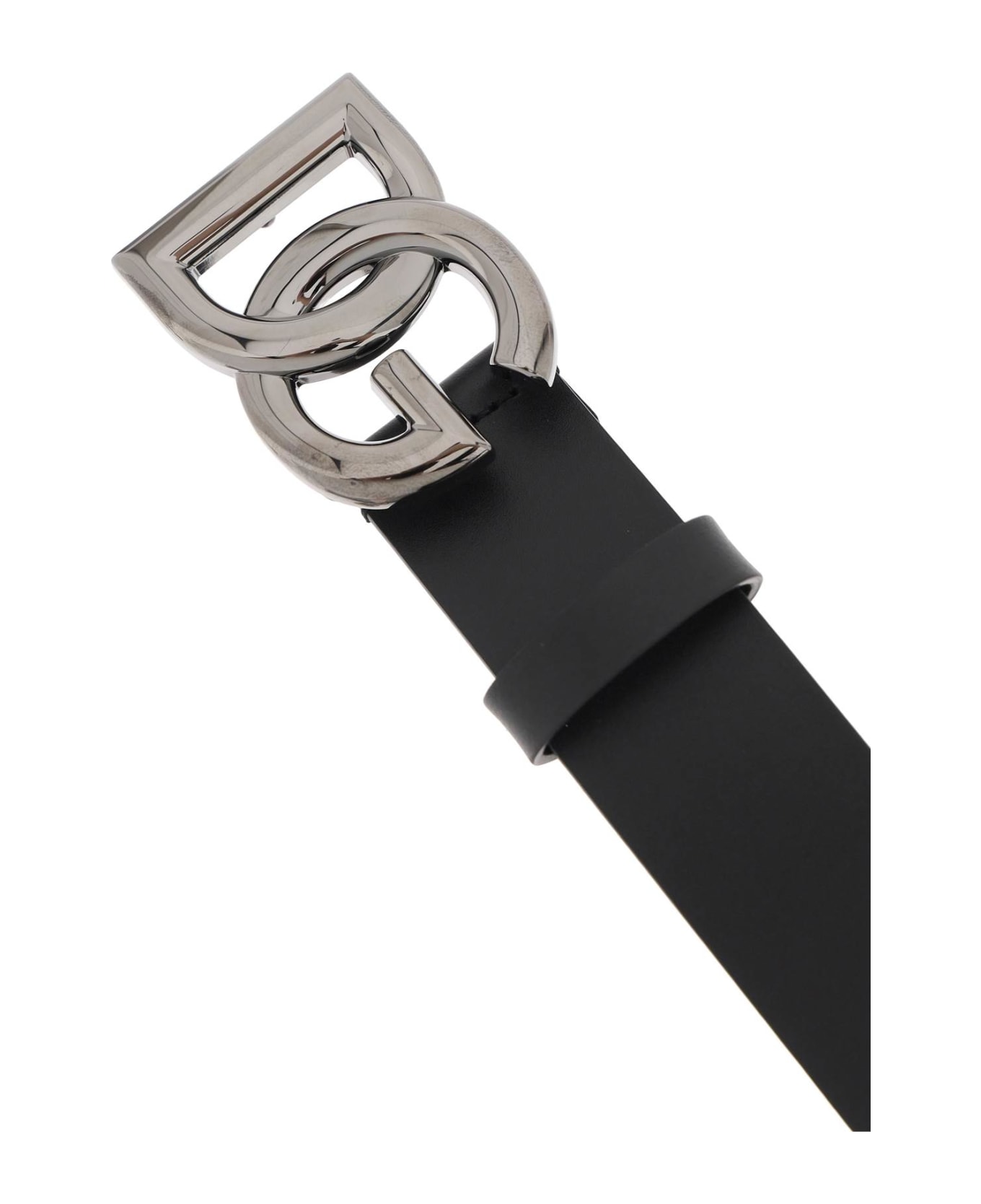 Dolce & Gabbana Black Leather Belt - Black ベルト
