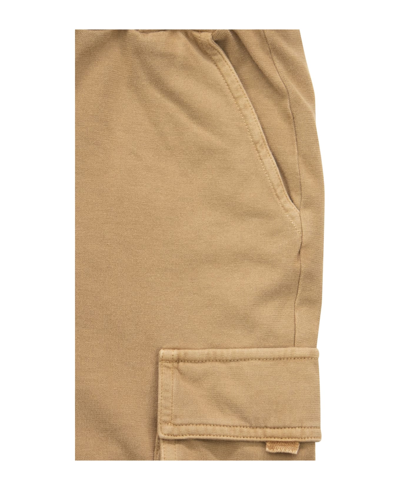 Il Gufo Jersey Cargo Shorts - Bran