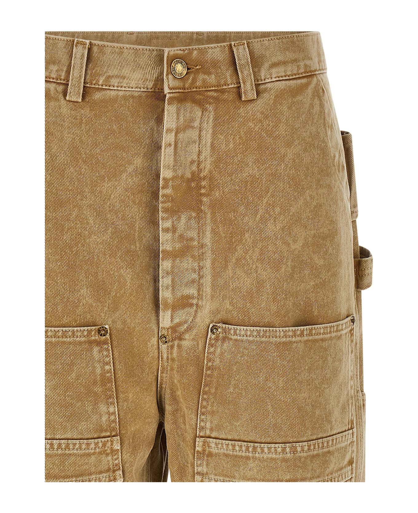 Moschino Cotton Drill Pants - Beige
