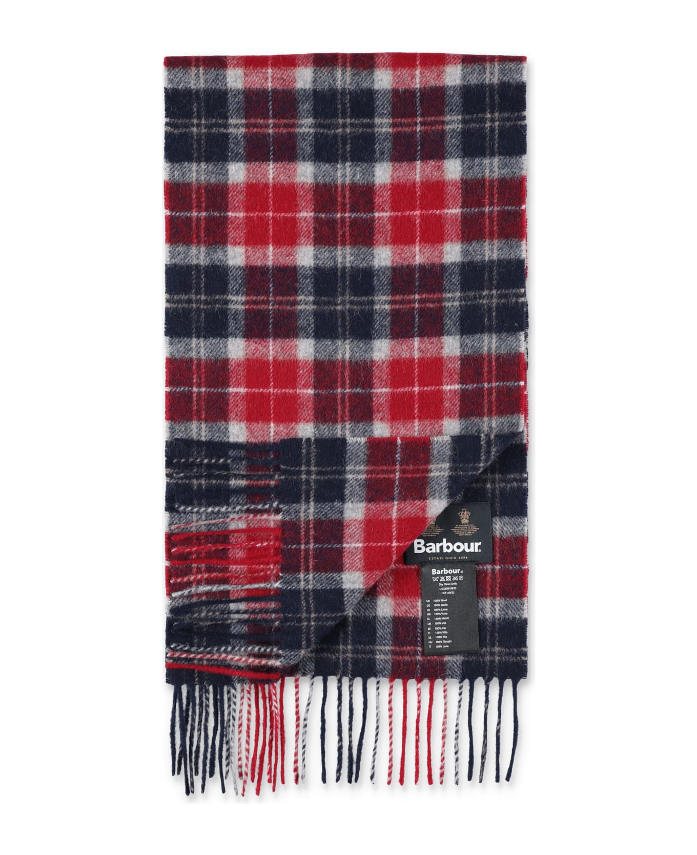 Barbour Scarf Check - RED/NAVY TARTAN スカーフ