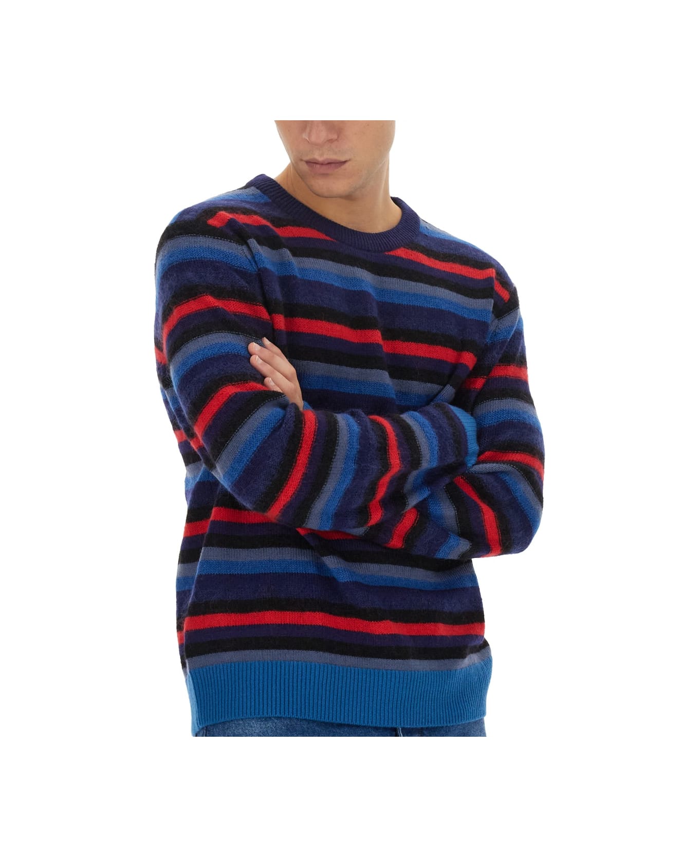 PS by Paul Smith Jersey With Stripe Pattern - BLUE