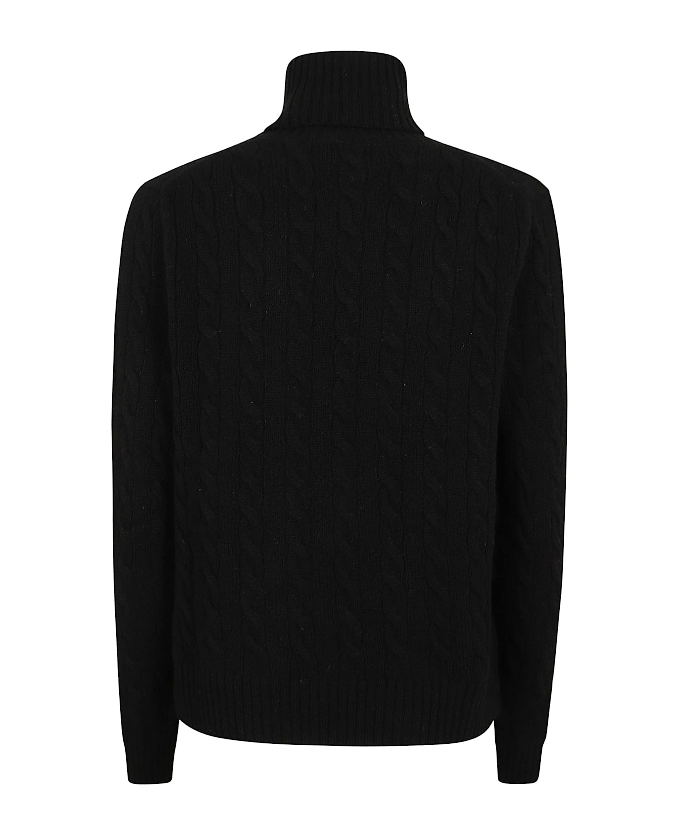 Polo Ralph Lauren Black Wool Blend Sweater - Polo Black