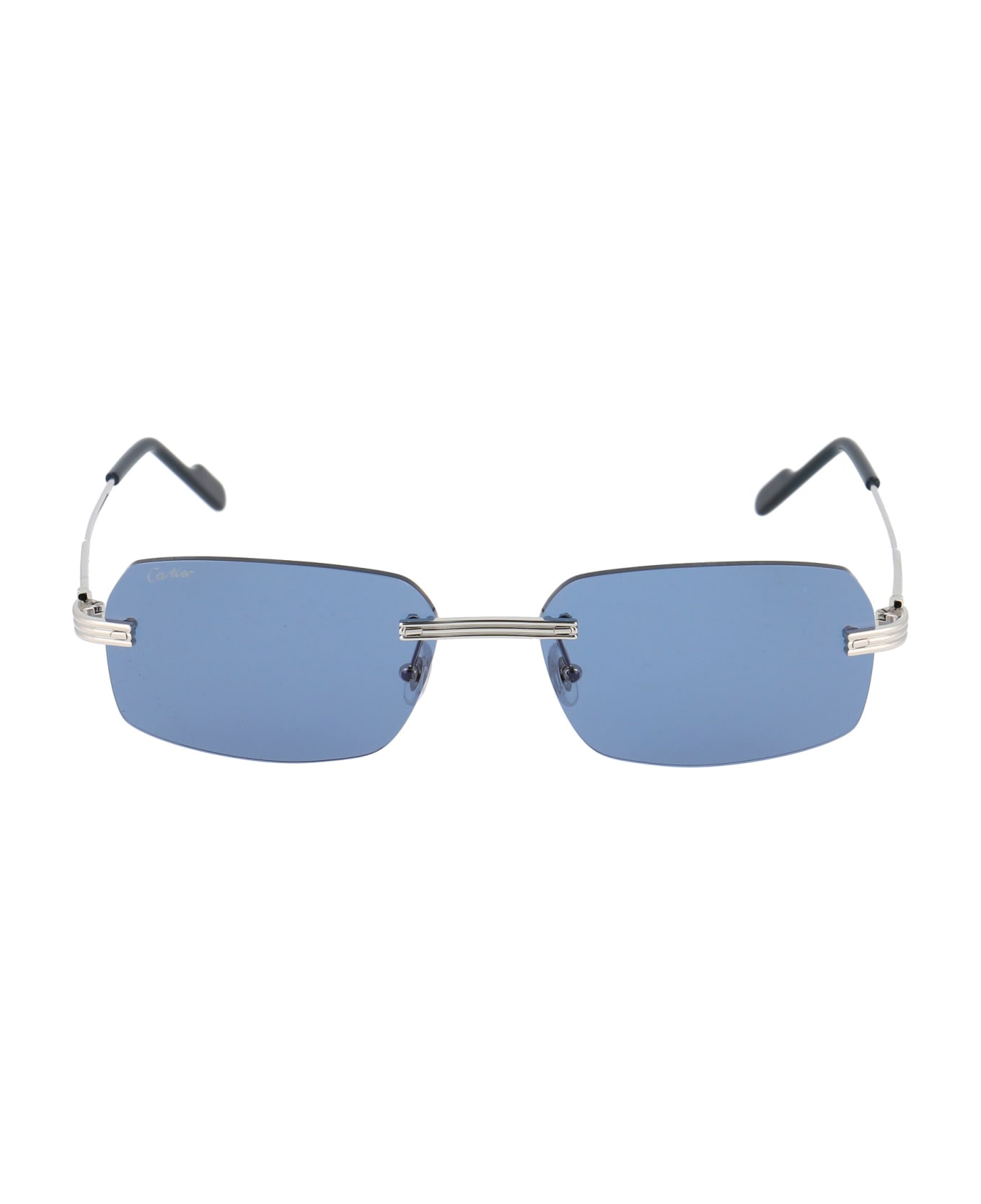 Cartier Eyewear Ct0271s Sunglasses - 003 SILVER SILVER BLUE