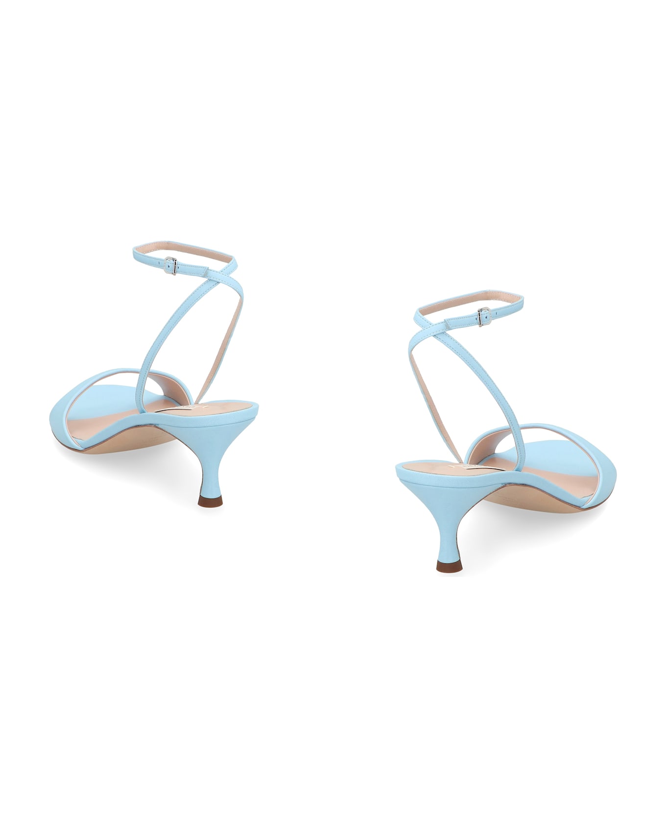 Casadei Minorca Leather Sandals - Light Blue