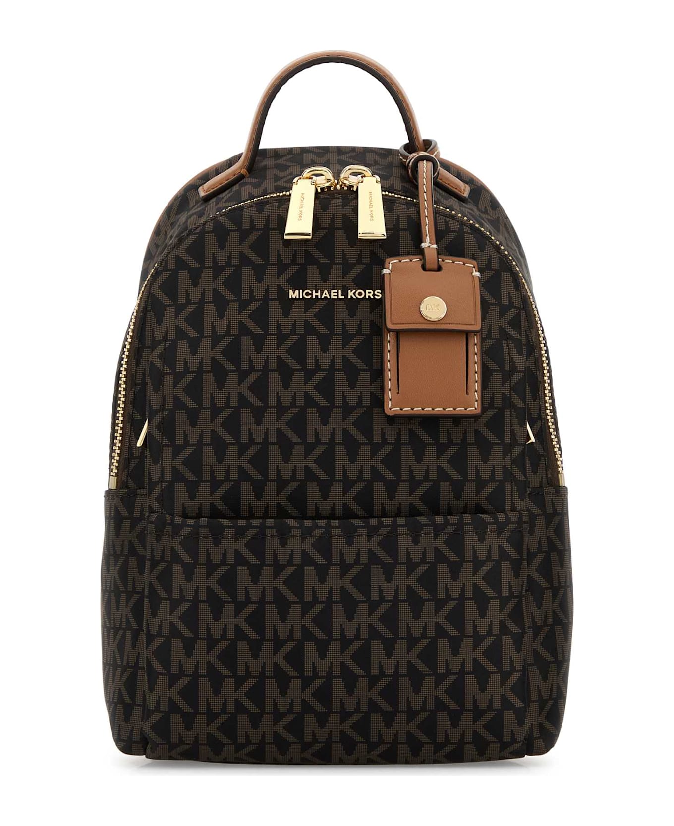 Michael Kors Printed Canvas Backpack - BRNACORN