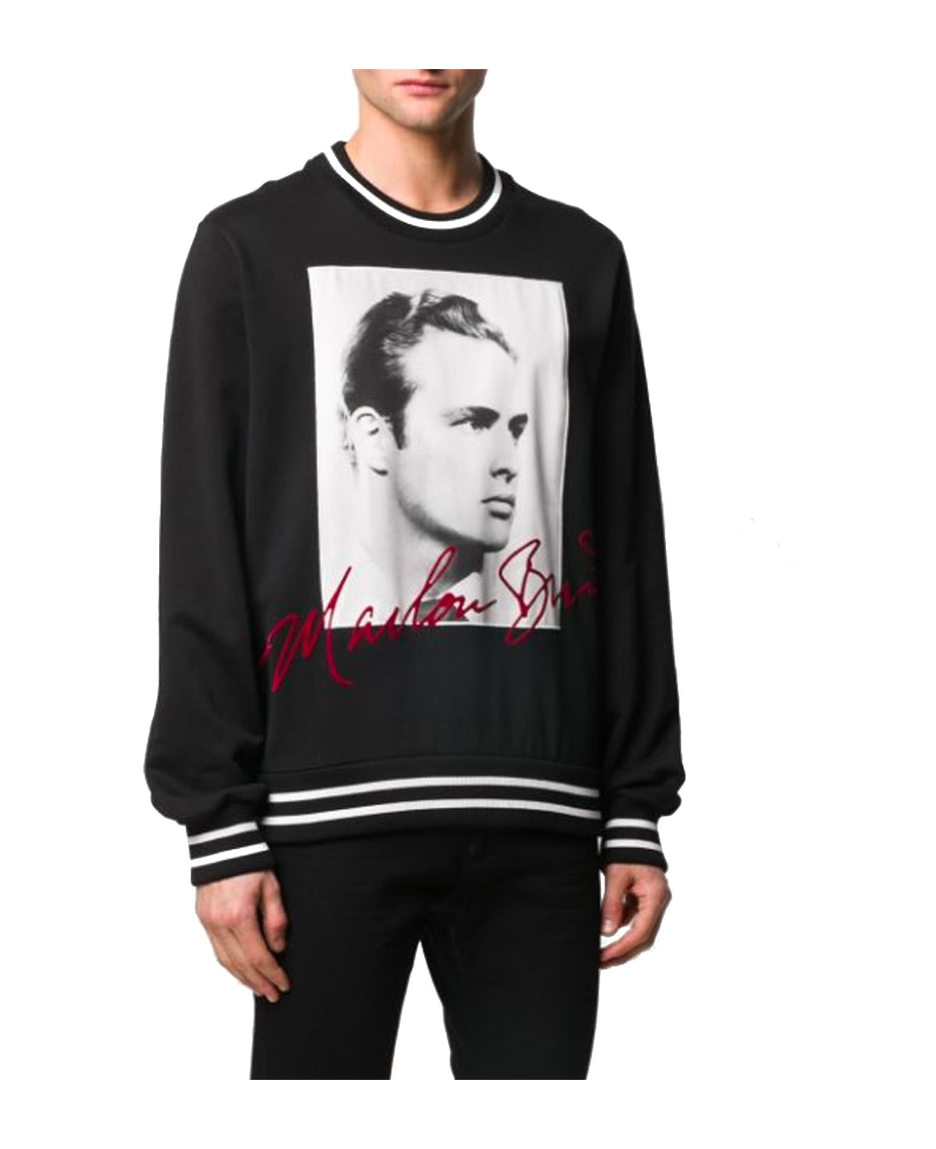 Dolce Logo & Gabbana Marlon Brando Sweatshirt - Black