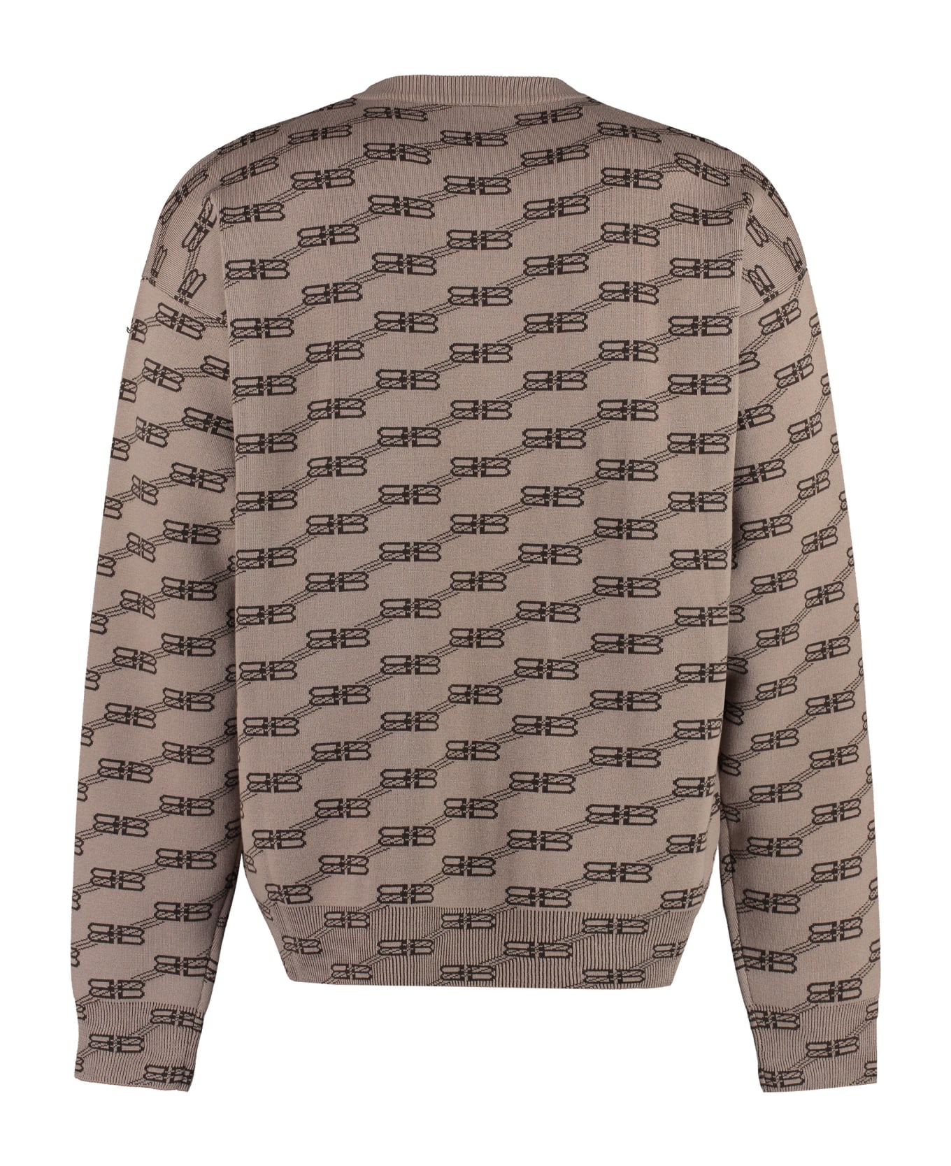 Balenciaga Long Sleeve Crew-neck Sweater - brown