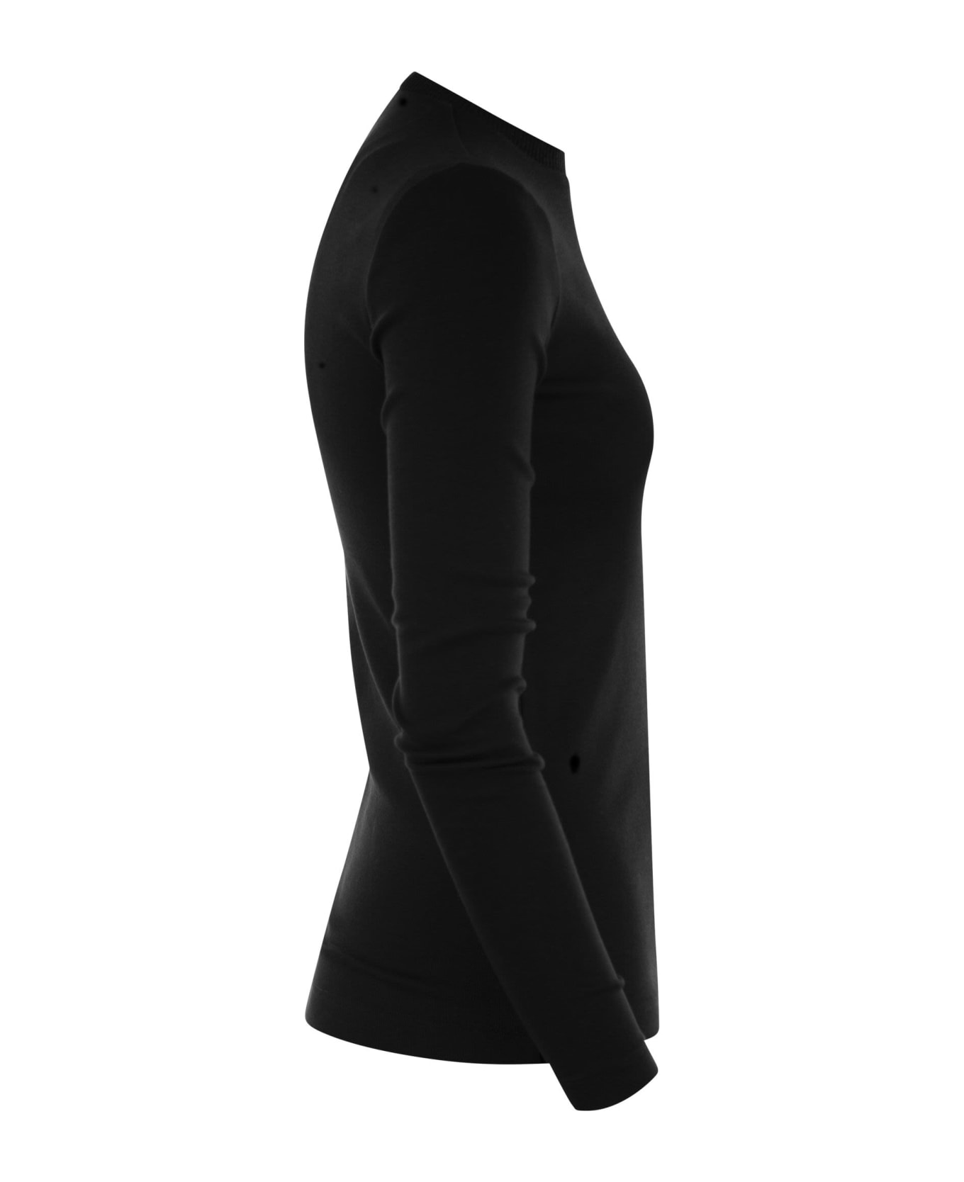 Fabiana Filippi Long-sleeved T-shirt In Jersey - Black