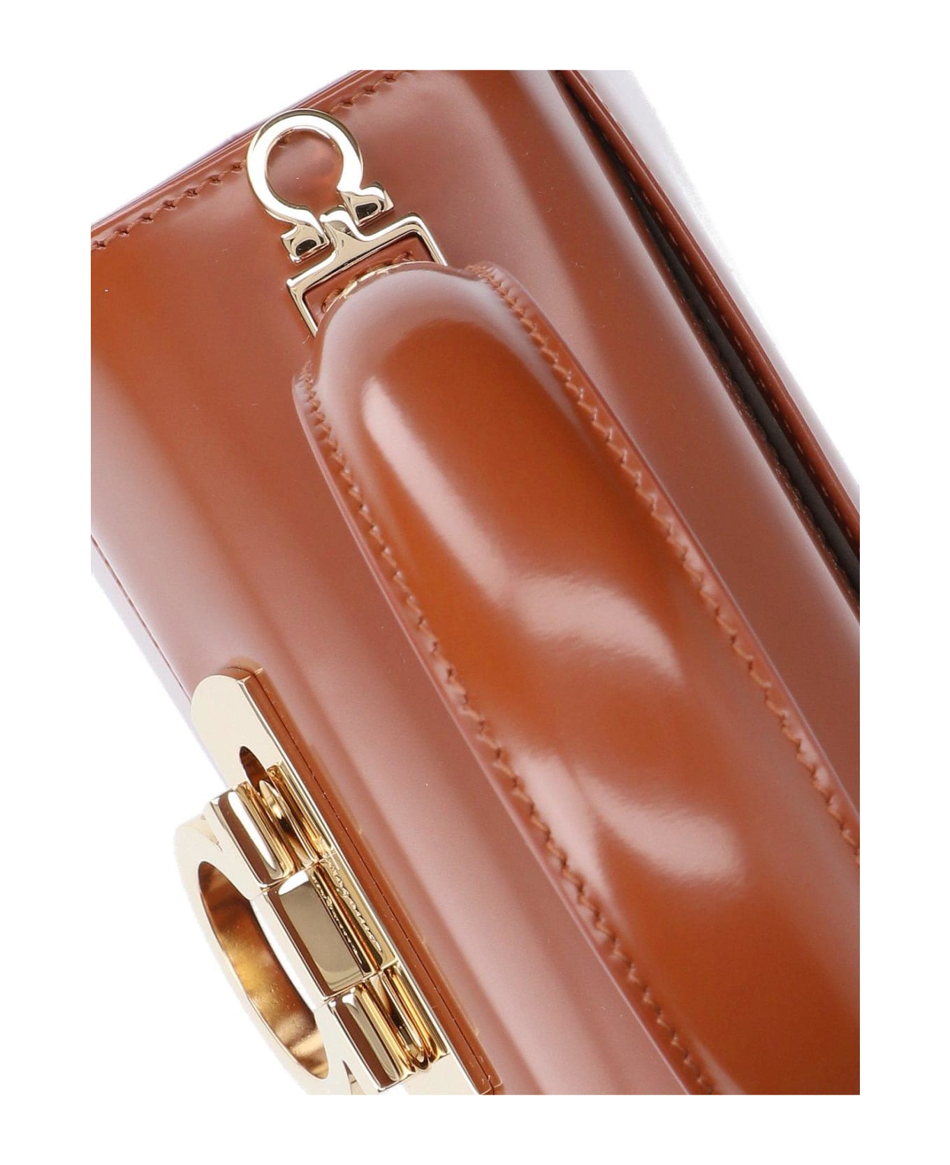 Ferragamo Gancini Top Handle Bag - Leather トートバッグ