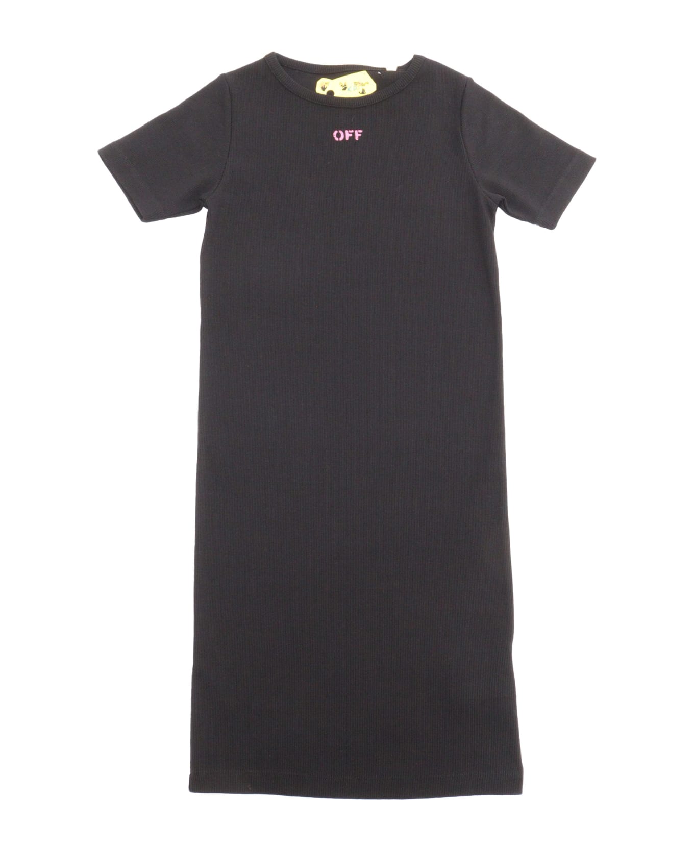 Off-White Black Maxi T-shirt - BLACK ワンピース＆ドレス