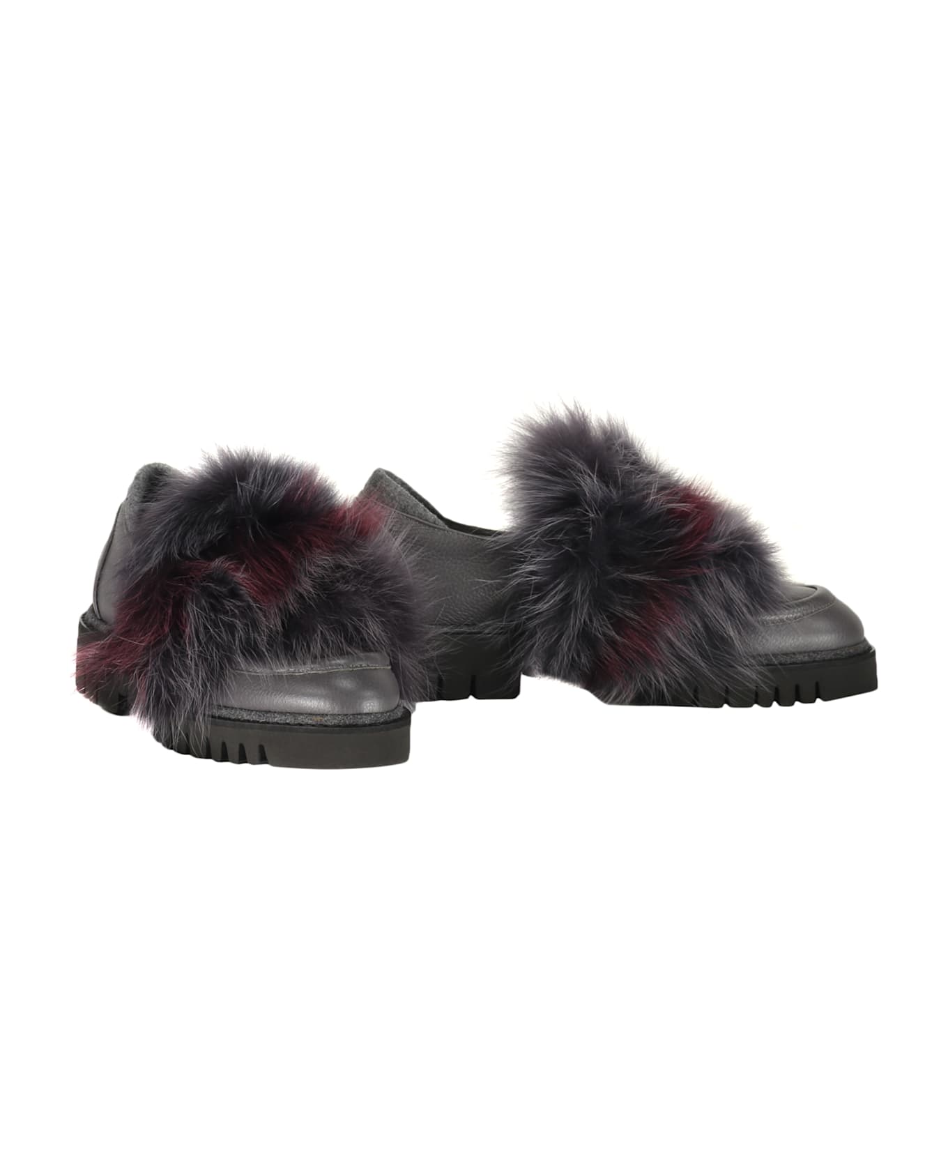 Lorena Antoniazzi Leather Loafers - grey