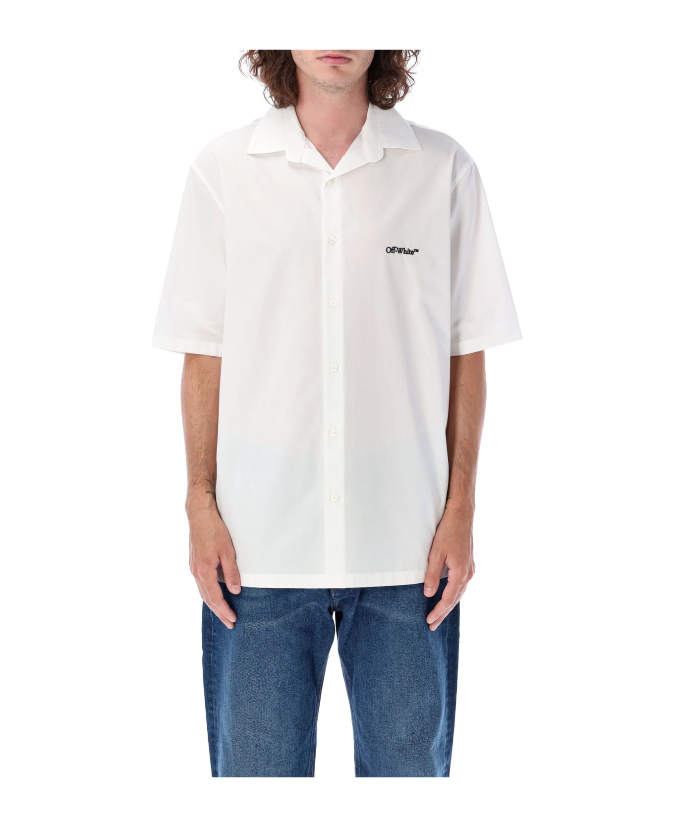 Off-White Gothic Arrow Bowling Shirt - WHITE