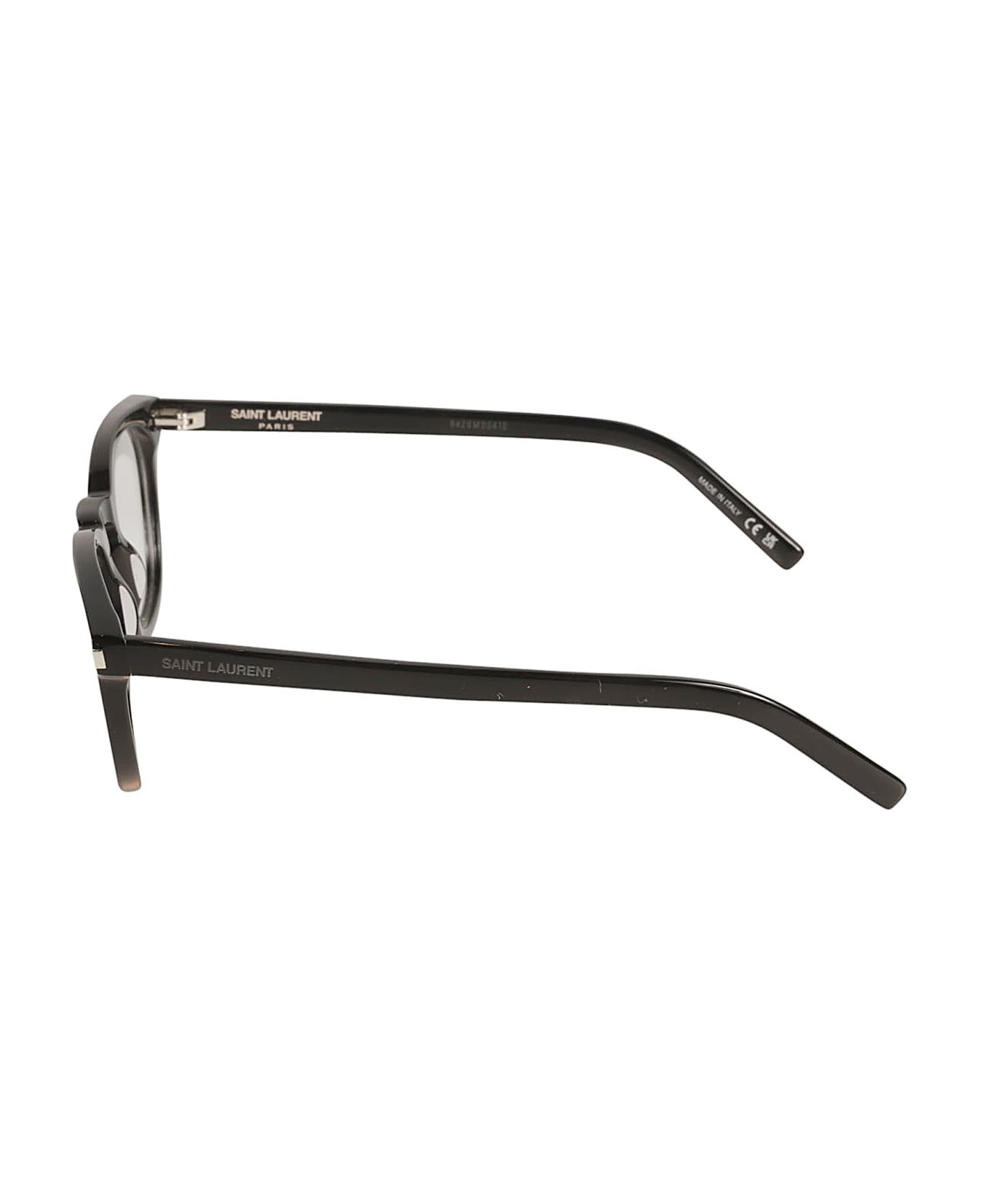 Saint Laurent Eyewear Round Frame Classic Glasses - Black/Transparent