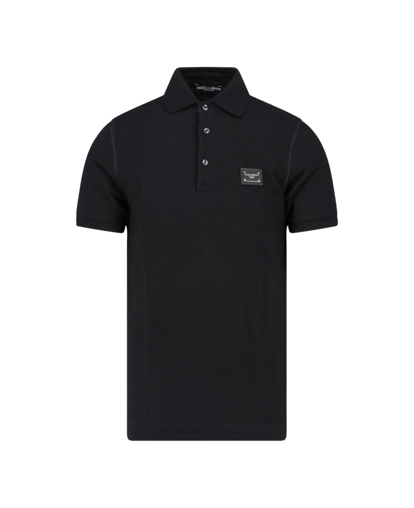 Dolce & Gabbana Logo Patch T-shirt - Black   ポロシャツ