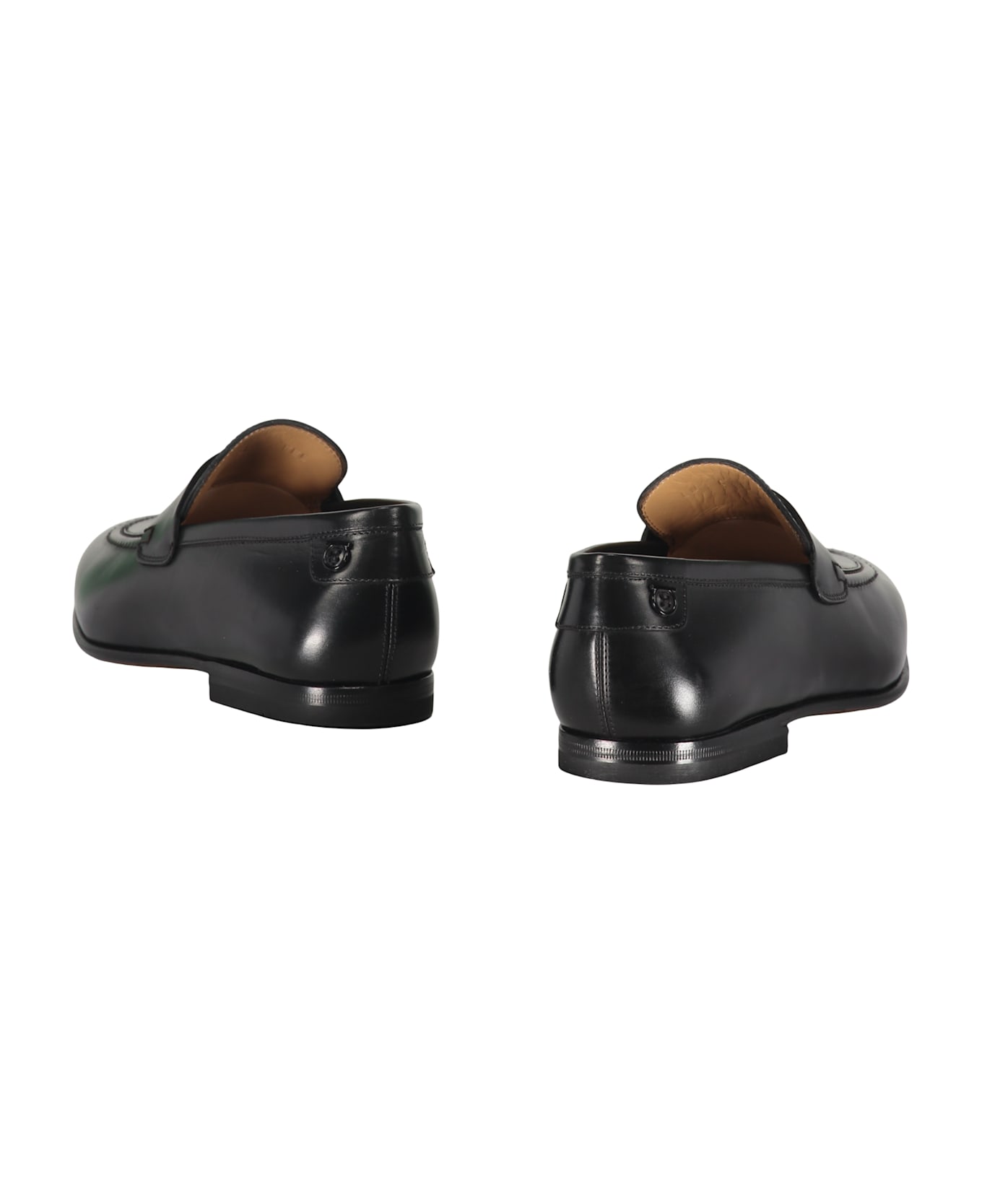 Ferragamo Leather Loafers - black