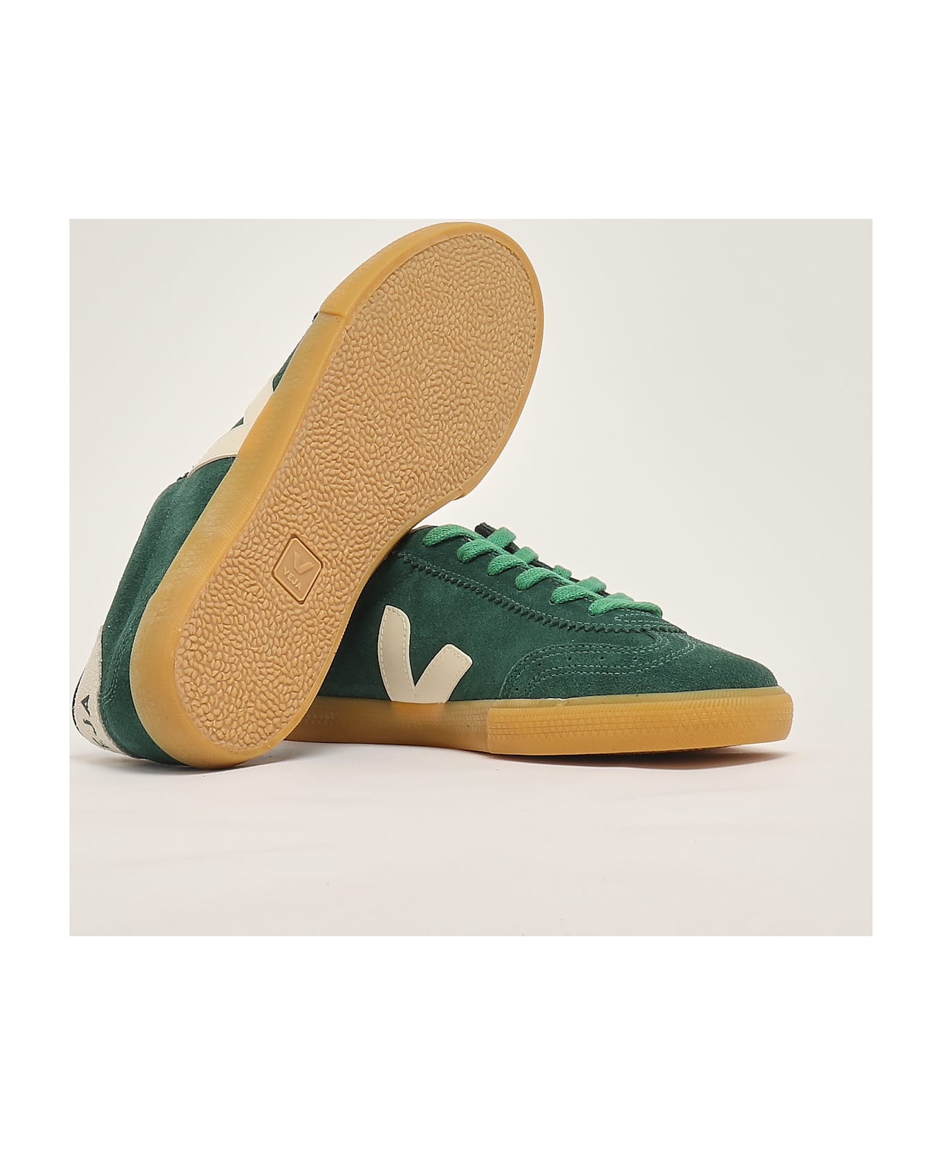 Veja Volley Suede Poker Pierre Sneaker - VERDE BRILLANTE