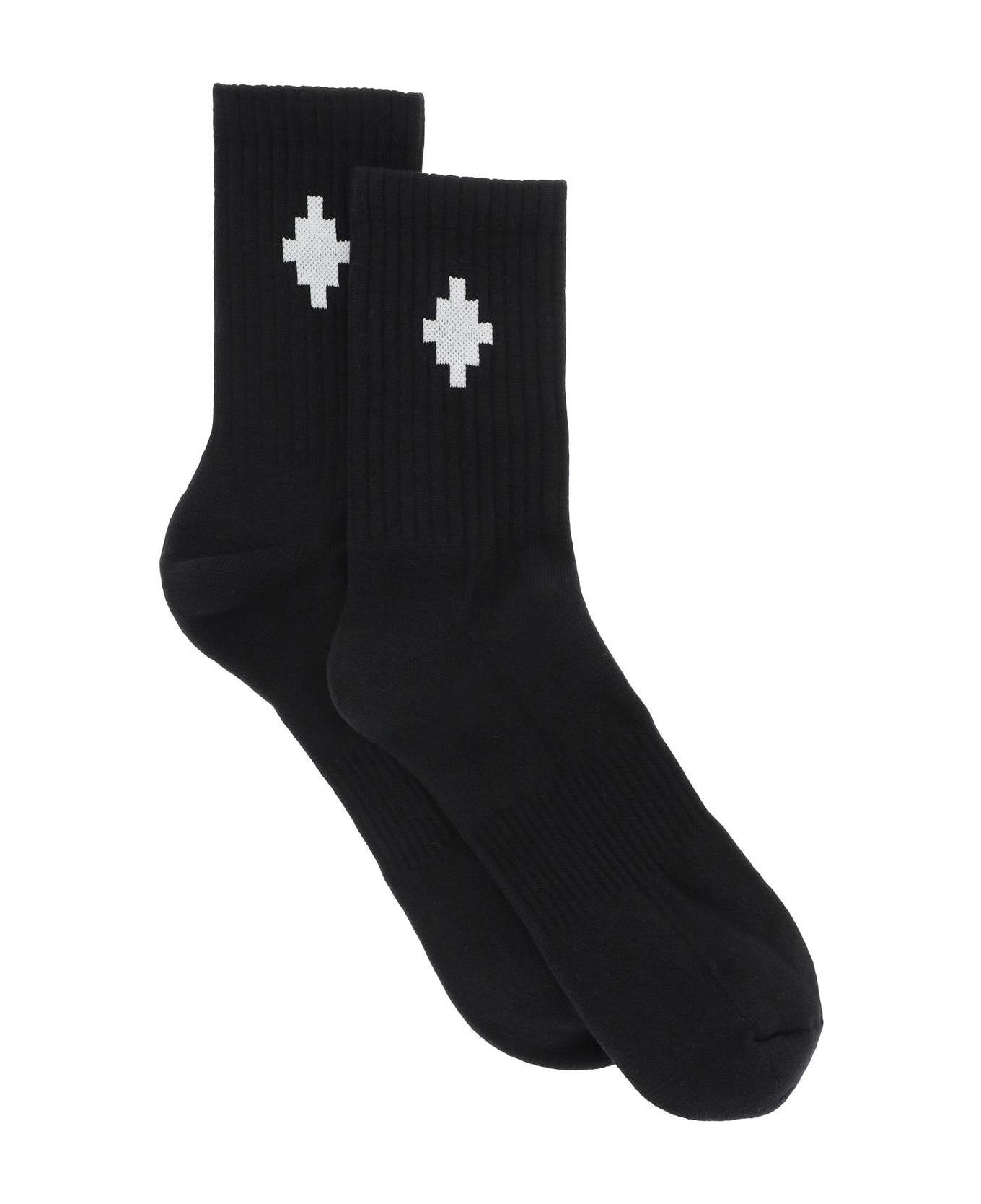 Marcelo Burlon Cross Logo Sport Socks - Nero bianco