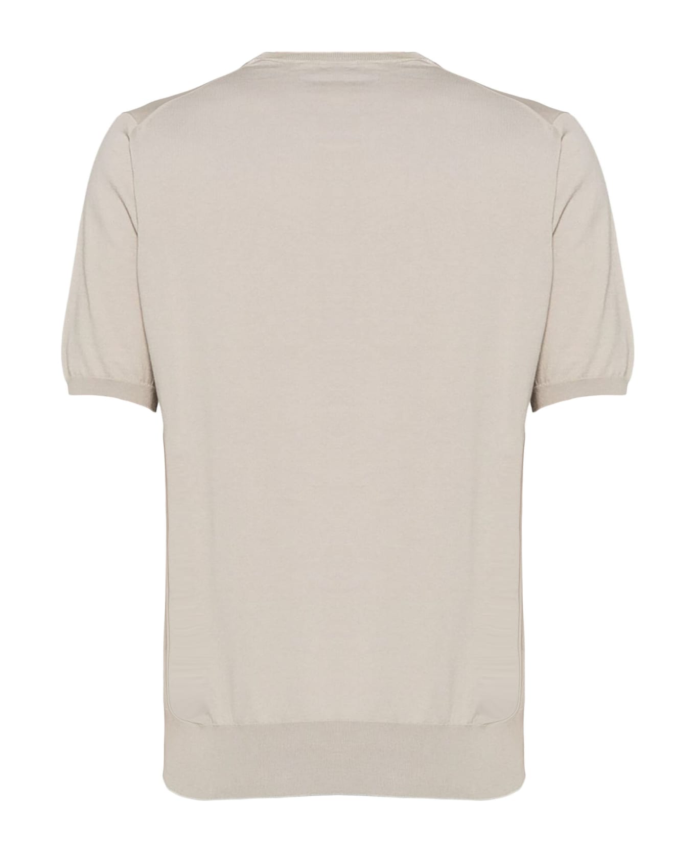 Cruciani Beige Cotton T-shirt - Beige ニットウェア