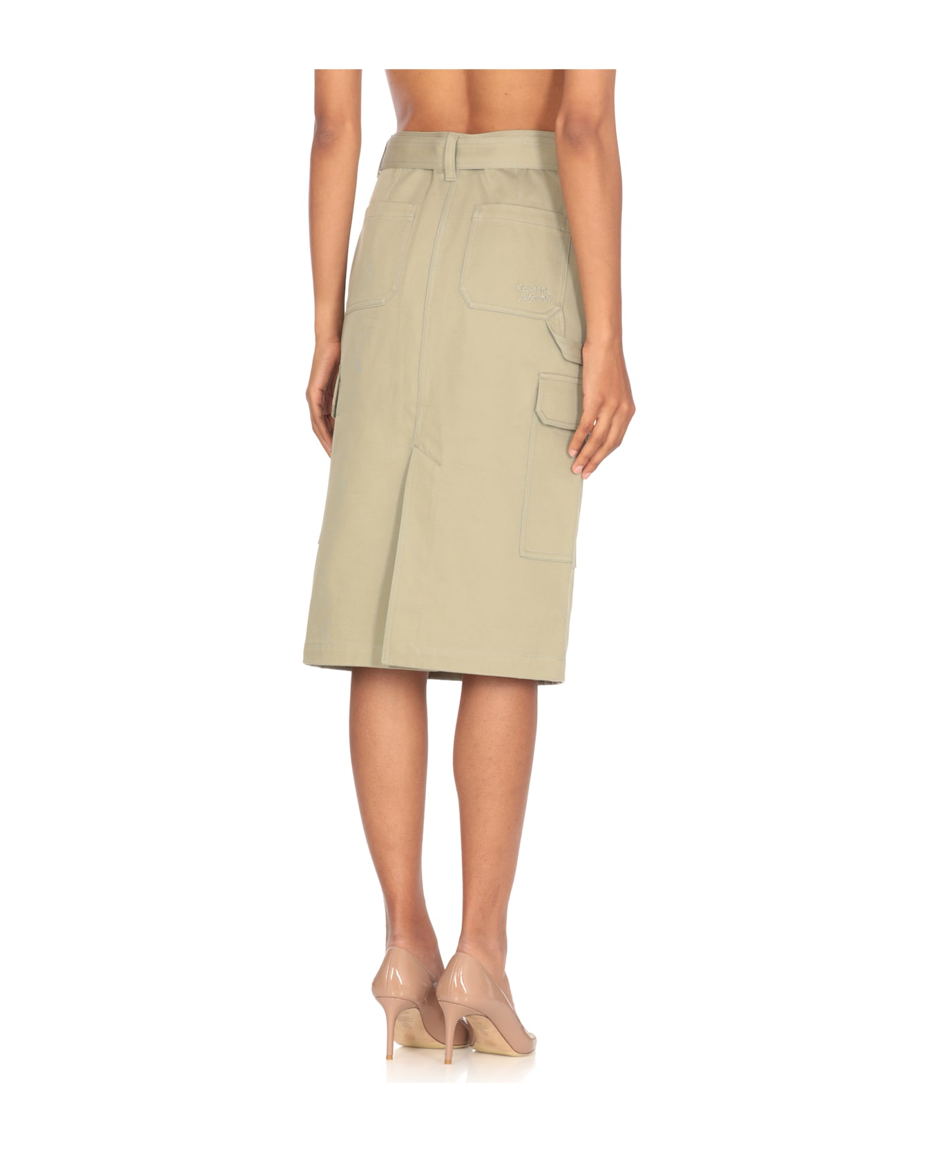 Maison Kitsuné Cotton Skirt - Green