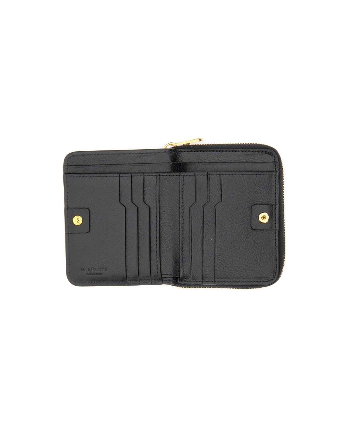 Il Bisonte Leather Wallet - BLACK 財布