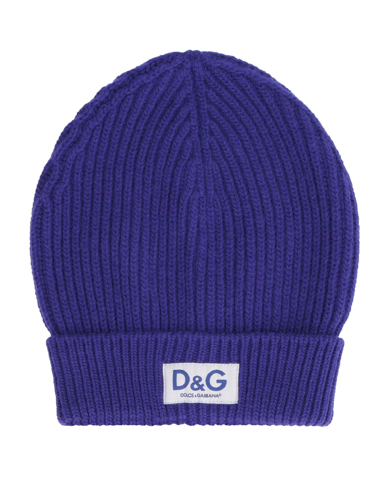 Dolce & Gabbana Rib-knit Beanie - Blue 帽子