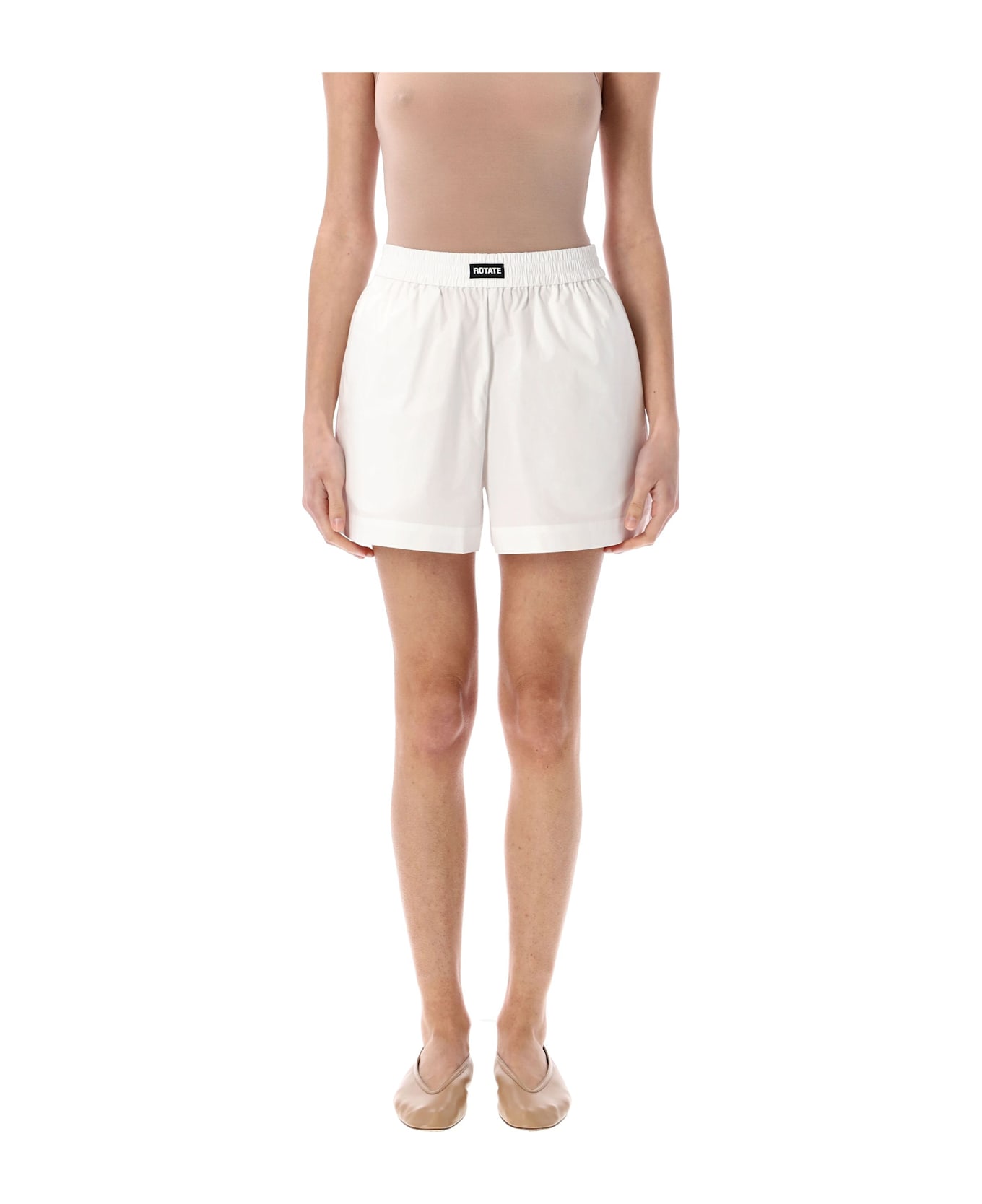Rotate by Birger Christensen Elasticated Shorts - WHITE